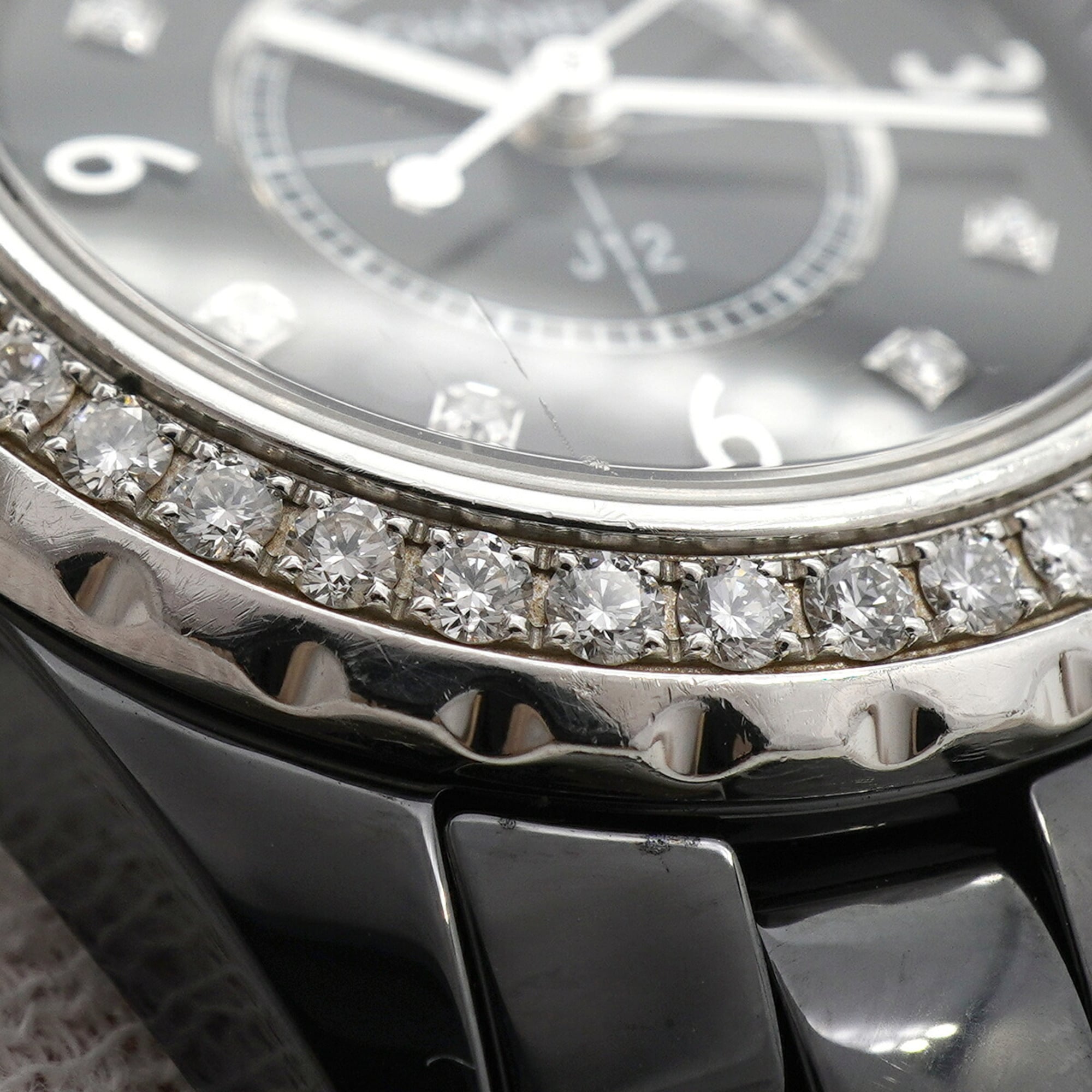 Chanel J12 Diamond H2571 Black Dial Men's Watch — Good