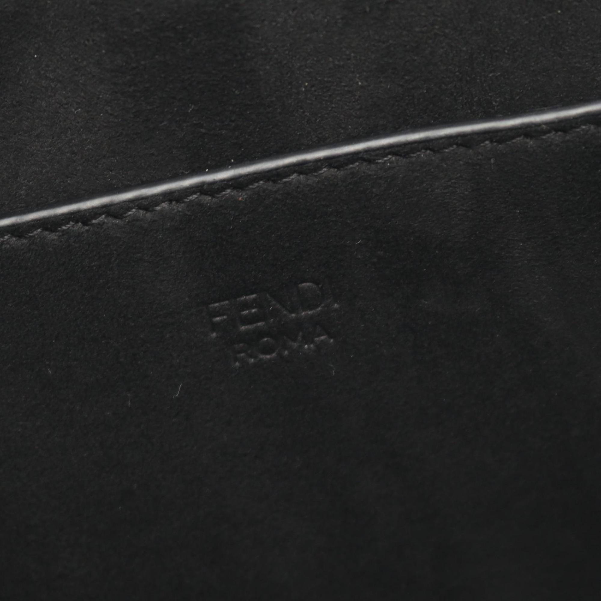 Fendi Camon Medium Shoulder Bag/Handbag in Black Leather (8BT366)