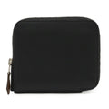 HERMES Azap Silkin Compact Coin Case Wallet/Coin Purse Round Epsom Leather Black with D Stamp