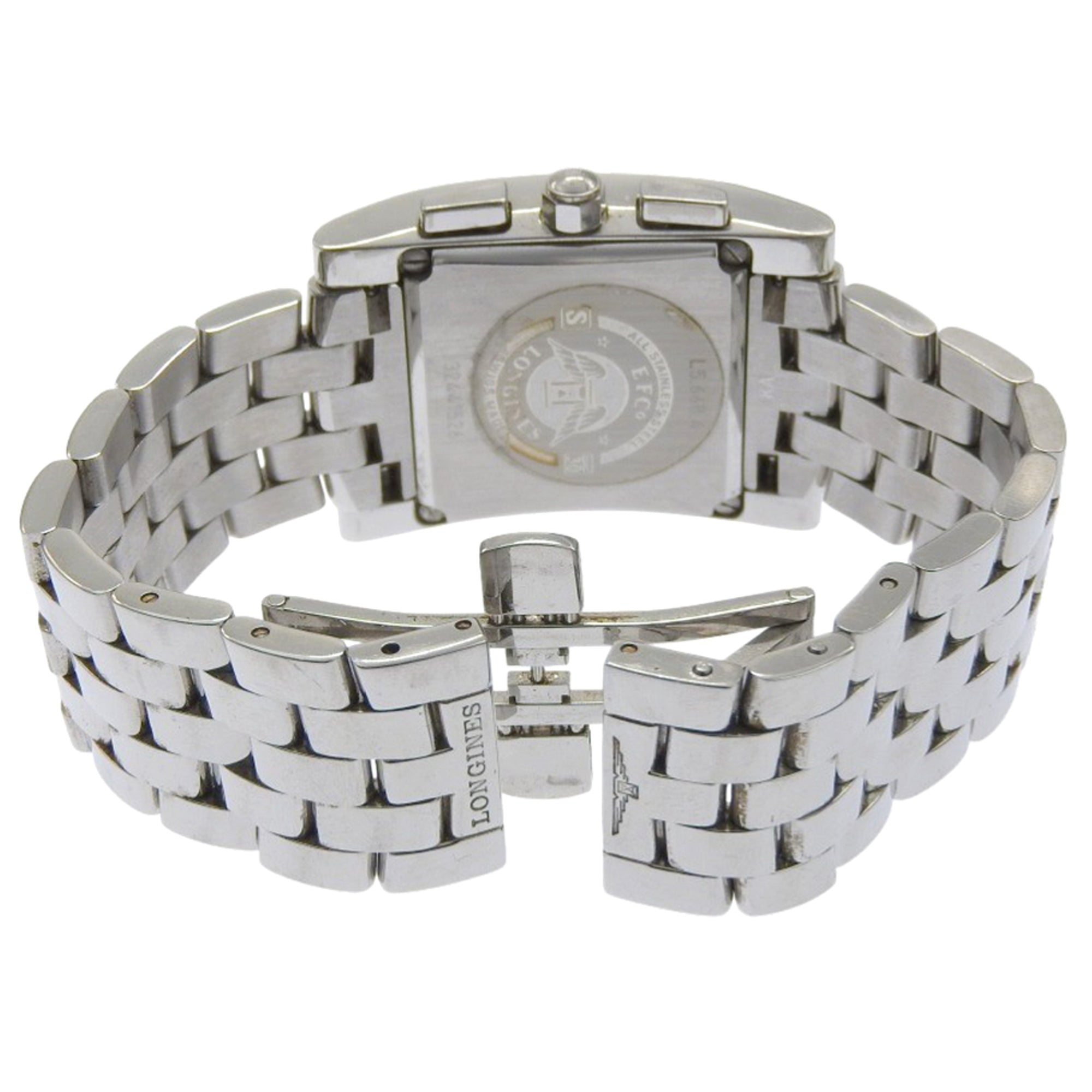 Longines DolceVita watch L5.668.4, stainless steel, quartz, analog, black dial, men's — Good