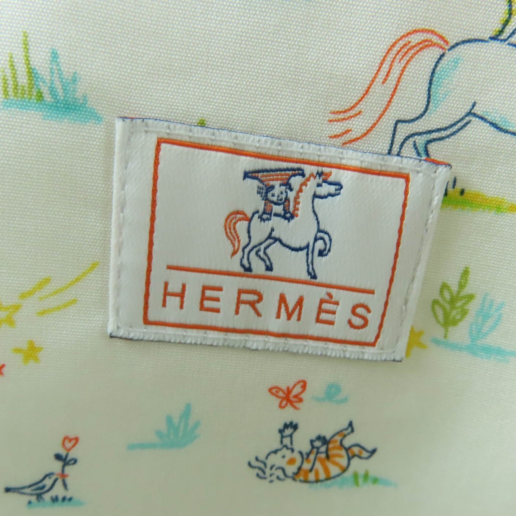 HERMES Cabriole Tote Bag, 100% Cotton, Gris Perle, Made in France, Women's — Like New