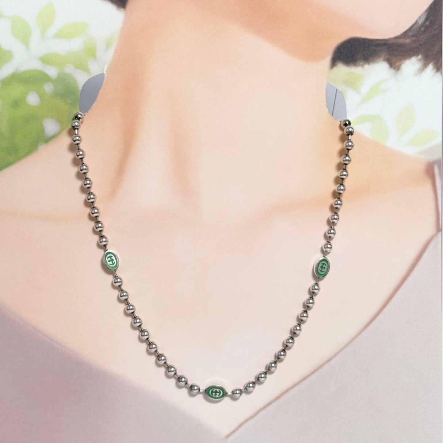 Gucci Men's Women's Necklace Pendant GG Ball Chain