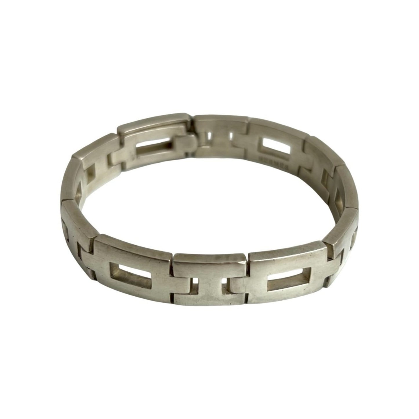 HERMES Hercules Silver 925 Bracelet Chain Bangle for Men and Women, 823-9