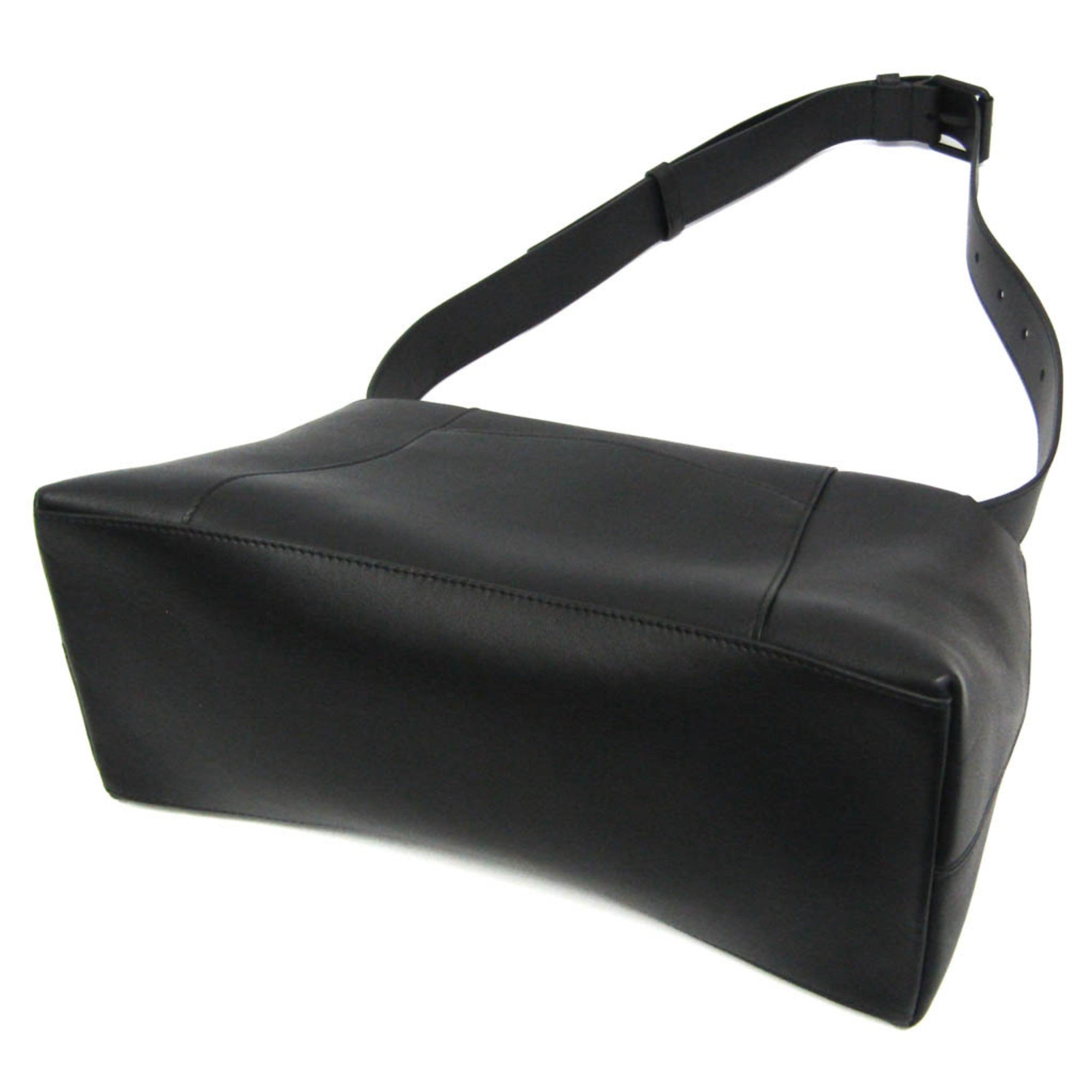 Balenciaga Downtown Medium 671354 Men,Women Leather Shoulder Bag Black — Like New