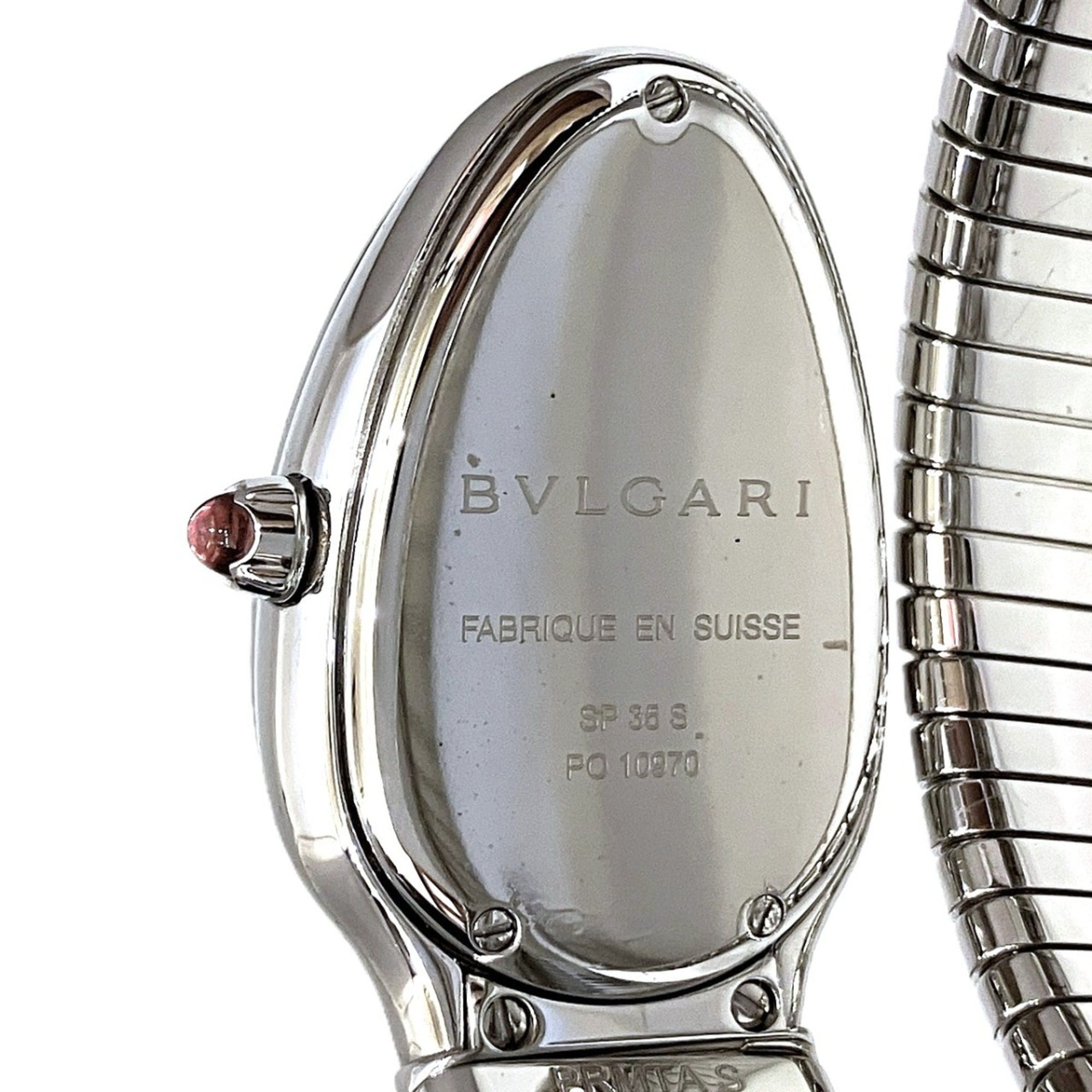 Bulgari BVLGARI Serpenti watch, total weight 61.2g, stainless steel, quartz movement, silver dial, SP35S — Good