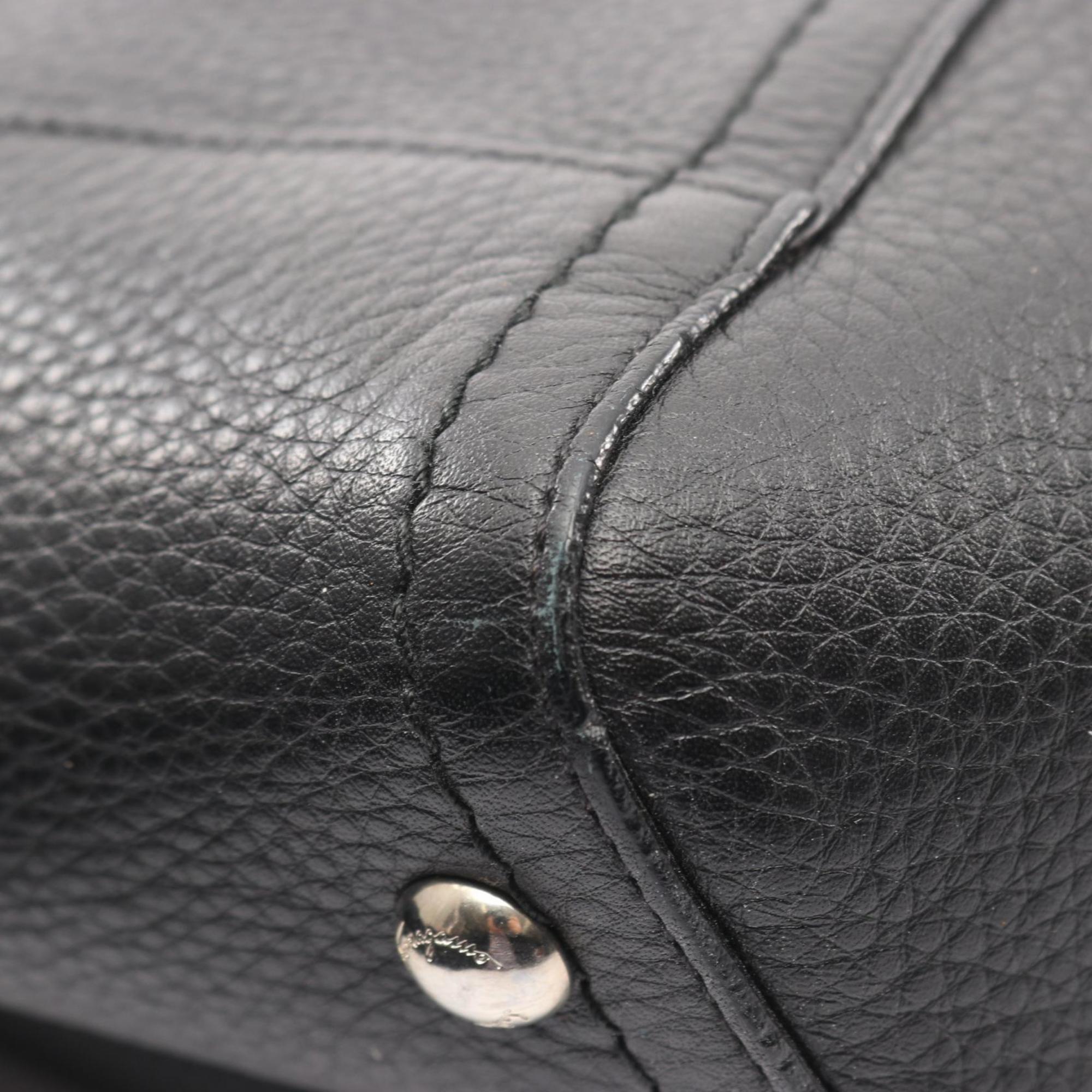 Salvatore Ferragamo Gancini handbag, leather, women's, black, size 21, D698