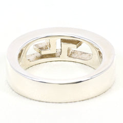 Gucci Double G Logo Silver Ring, Total Weight 6.2g, Like New Condition — Like New