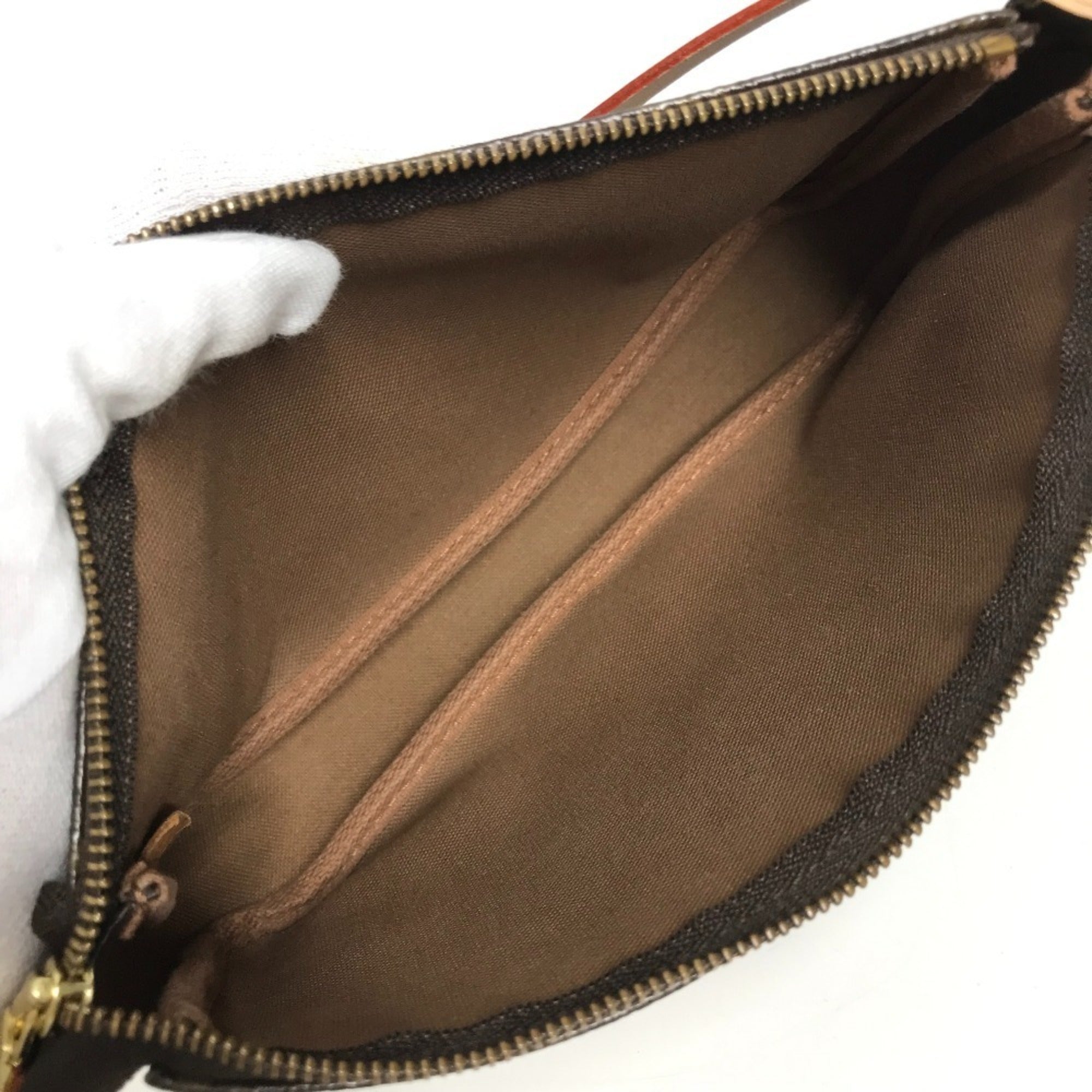 LOUIS VUITTON M51981 Monogram Panda Takashi Murakami Pochette Accessoires Bag Accessory Pouch Handbag Shoulder Canvas Women's Brown — Like New