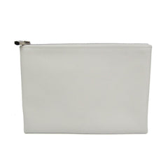 Hermes Atou GM Men,Women Evercalf Leather Pouch White — Like New