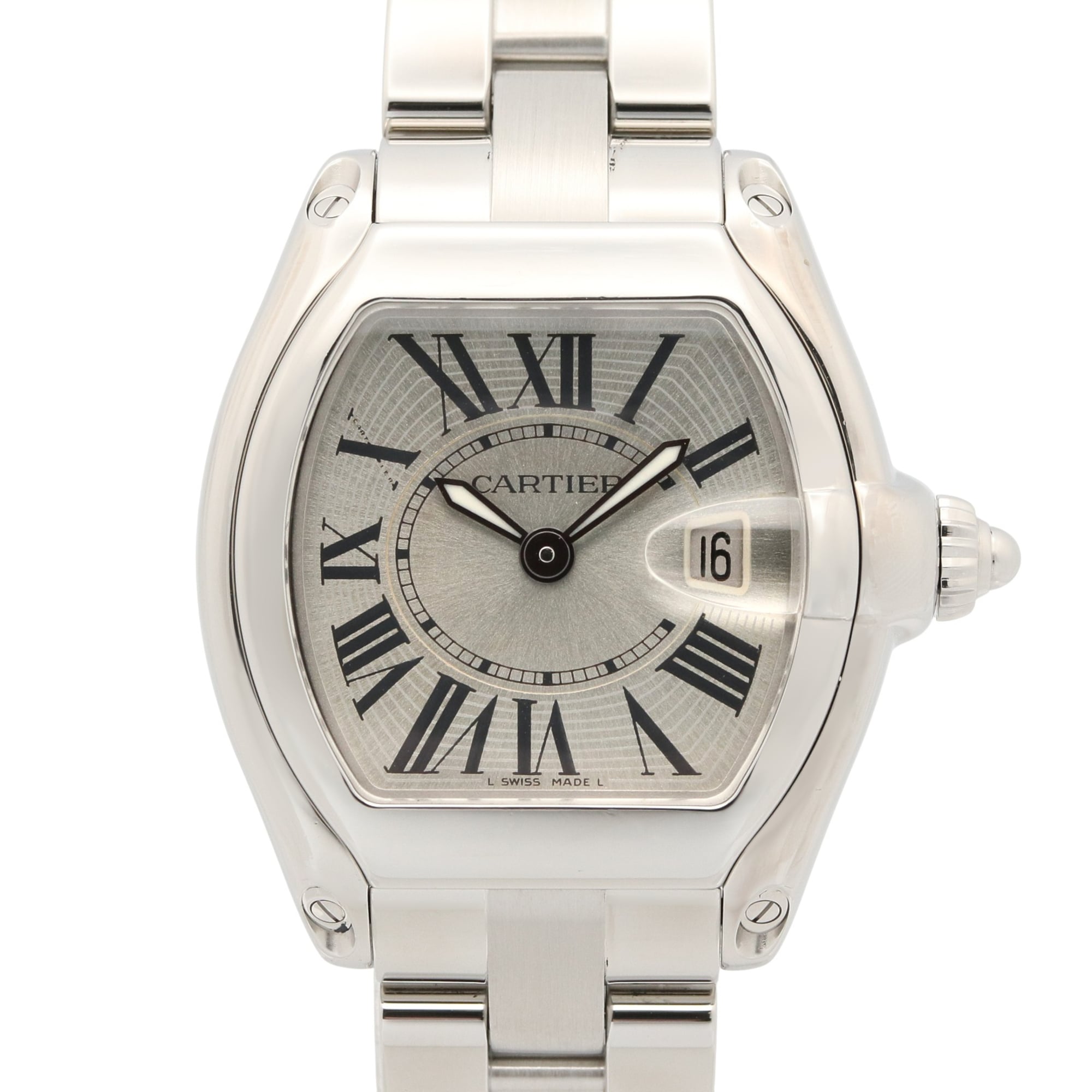 Cartier Roadster SM Watch, Stainless Steel, Ladies, Silver Tone, W62016V3 — Very Good
