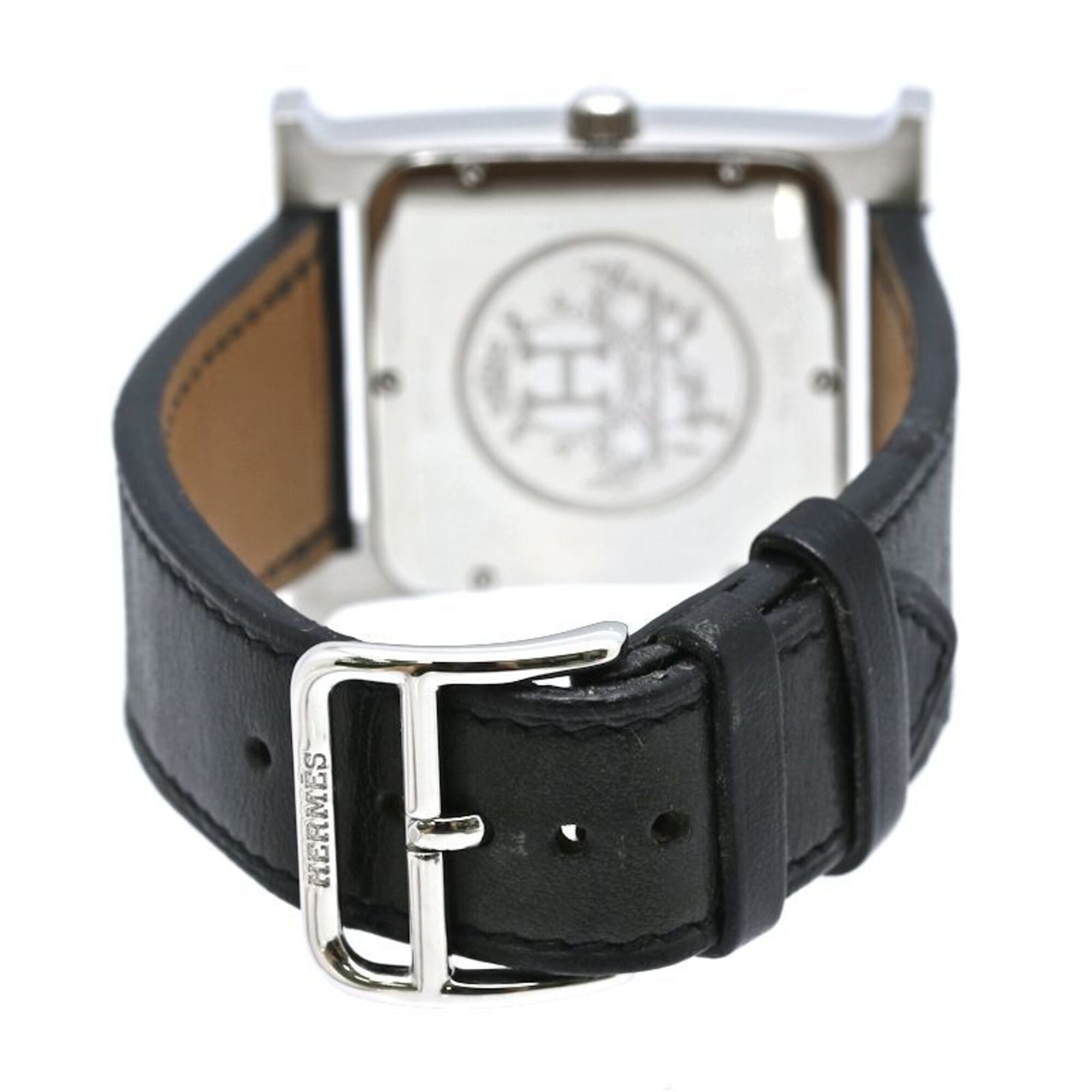 HERMES H-Watch HH1.810.260 VBN Men's Watch Stainless Steel x Cowhide Leather 40569 — Very Good