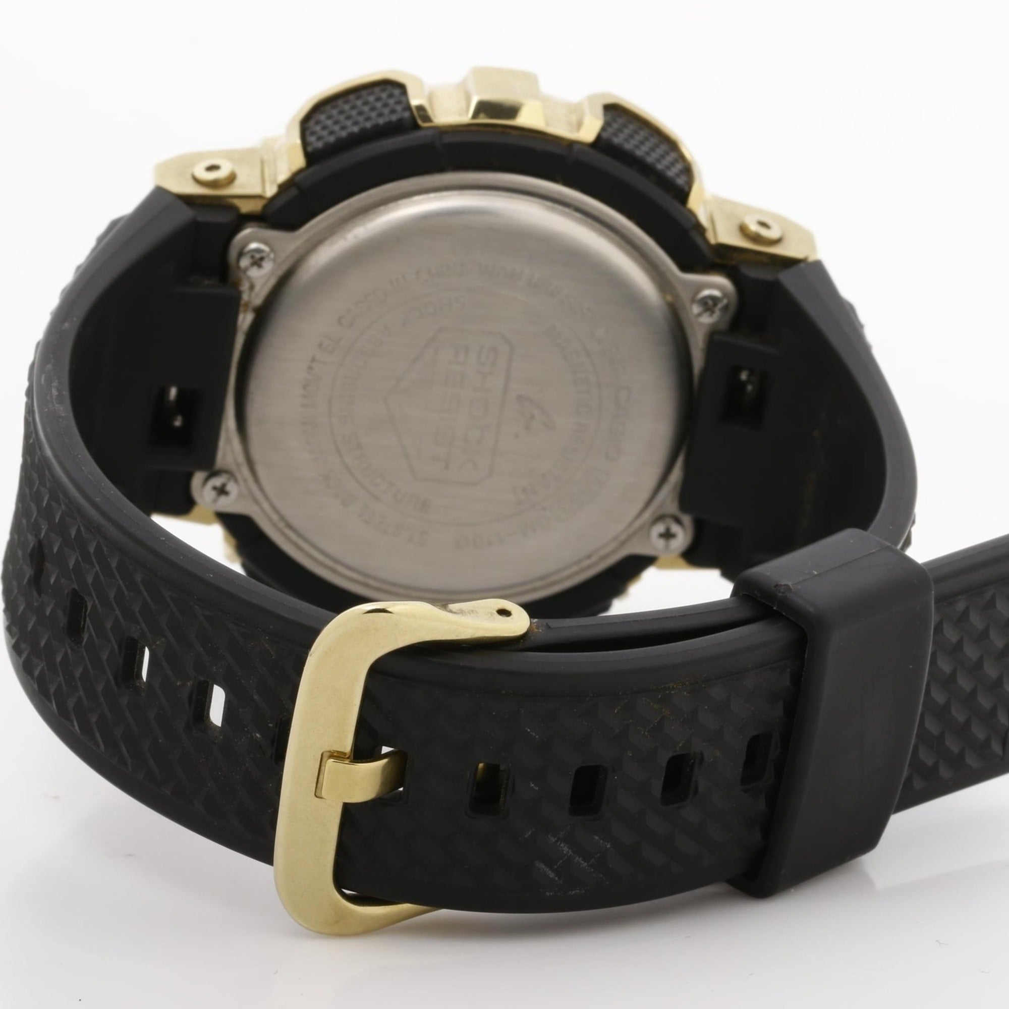 CASIO G-SHOCK Metal Covered 110 Series GM-110G-1A9JF Gold Black Stainless Steel x Resin Men's Analog-Digital Watch — Good
