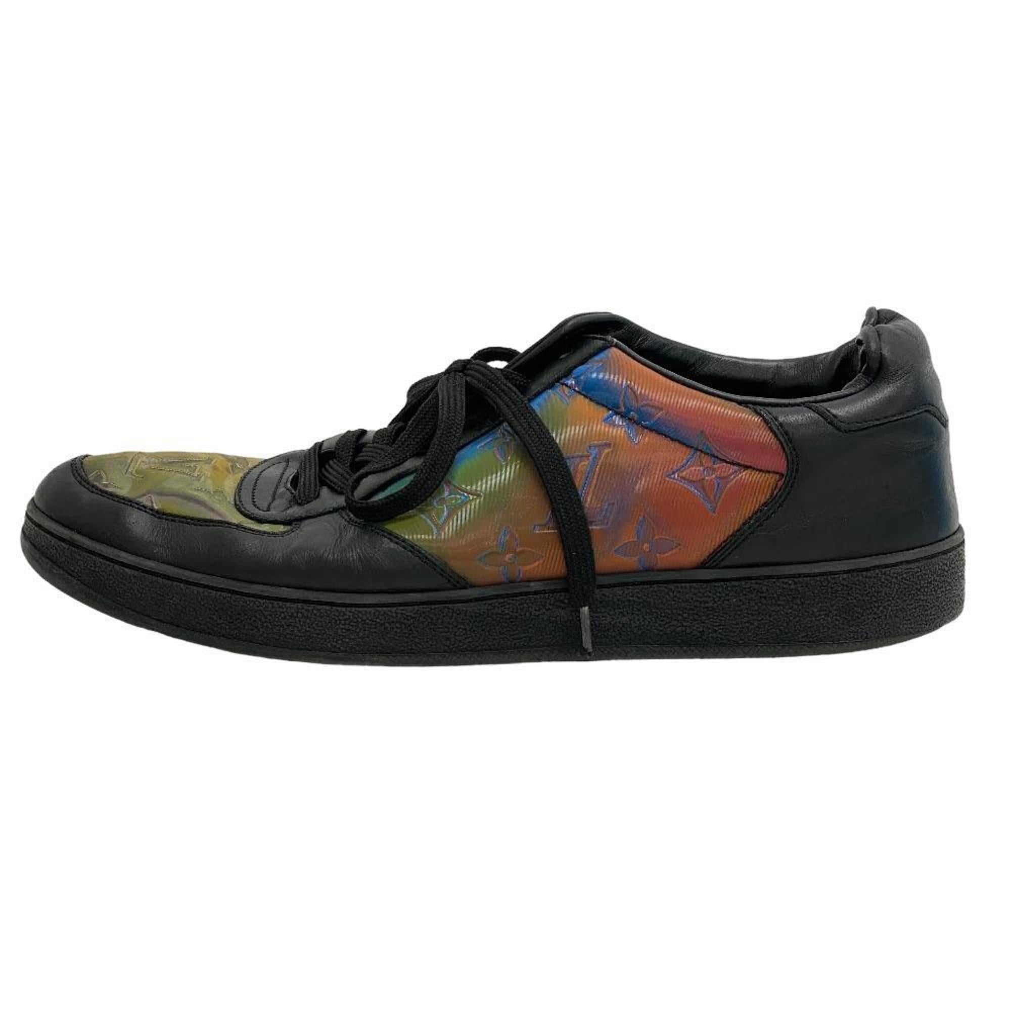 LOUIS VUITTON 2021 Rivoli Line Rainbow Sneakers Black Men's