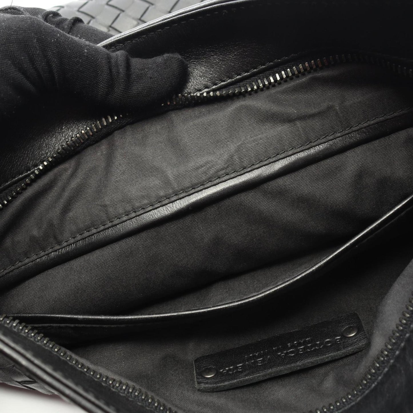 Bottega Veneta Intrecciato Small Messenger Bag Shoulder Leather Men's Black