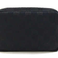 Gucci Shoulder Bag 855344 GG Canvas Leather Black Pouch Women's GUCCI — Like New
