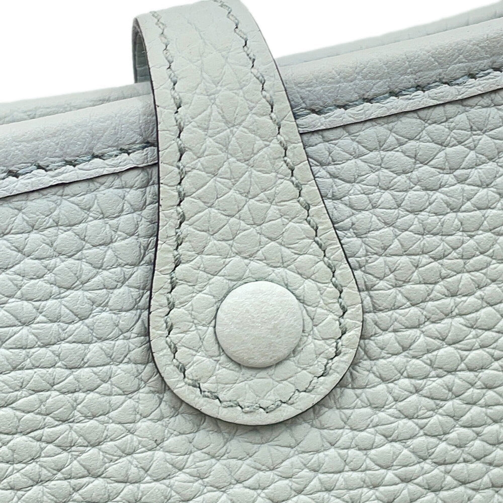 Hermes Evelyne TPM Shoulder Bag 111cm Amazon Blue Pale Etoupe Taurillon Clemence B Stamp Handbag Women's HERMES — Like New