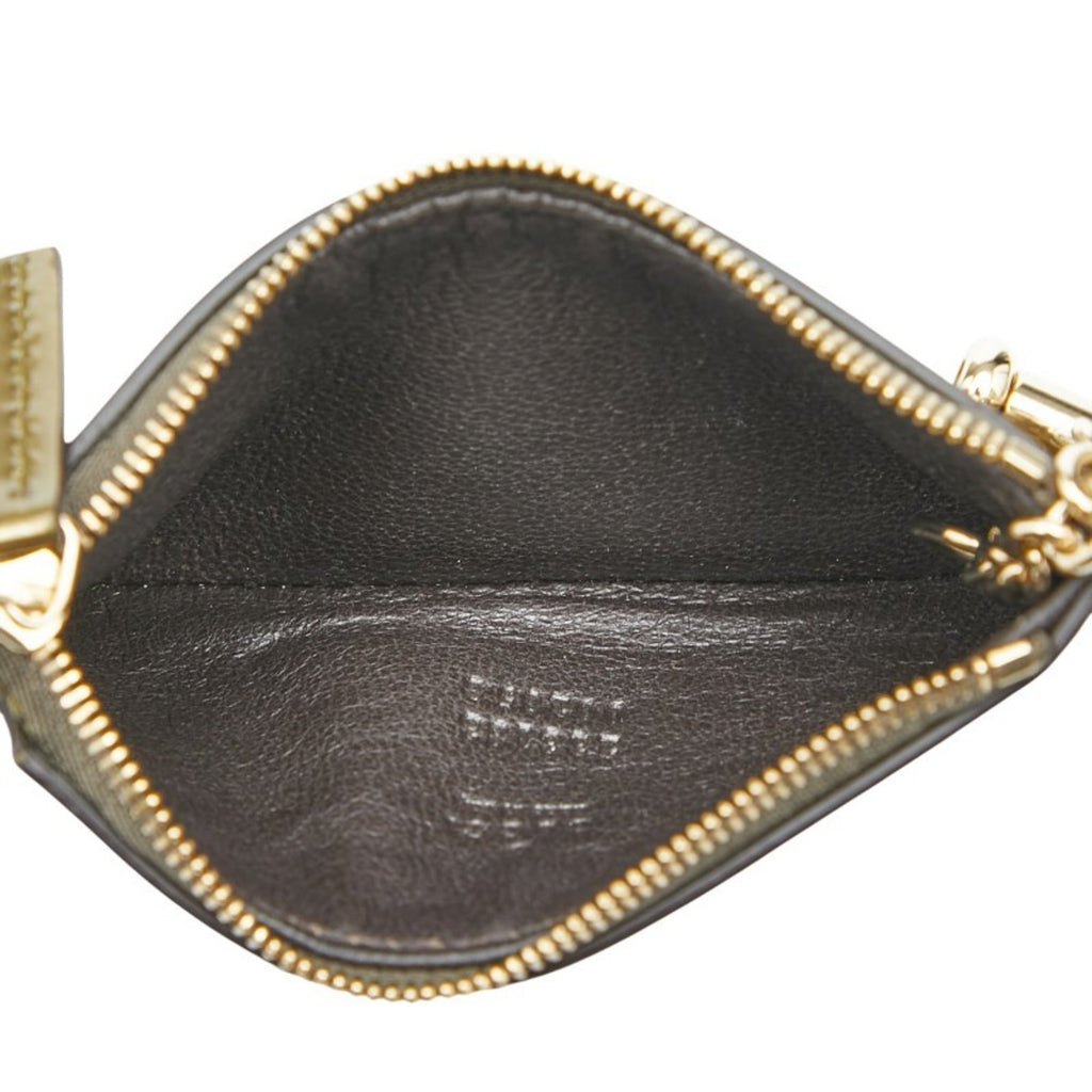 Gucci Micro Guccissima Wallet/Coin Case 233133 Gold Patent Leather Women's GUCCI