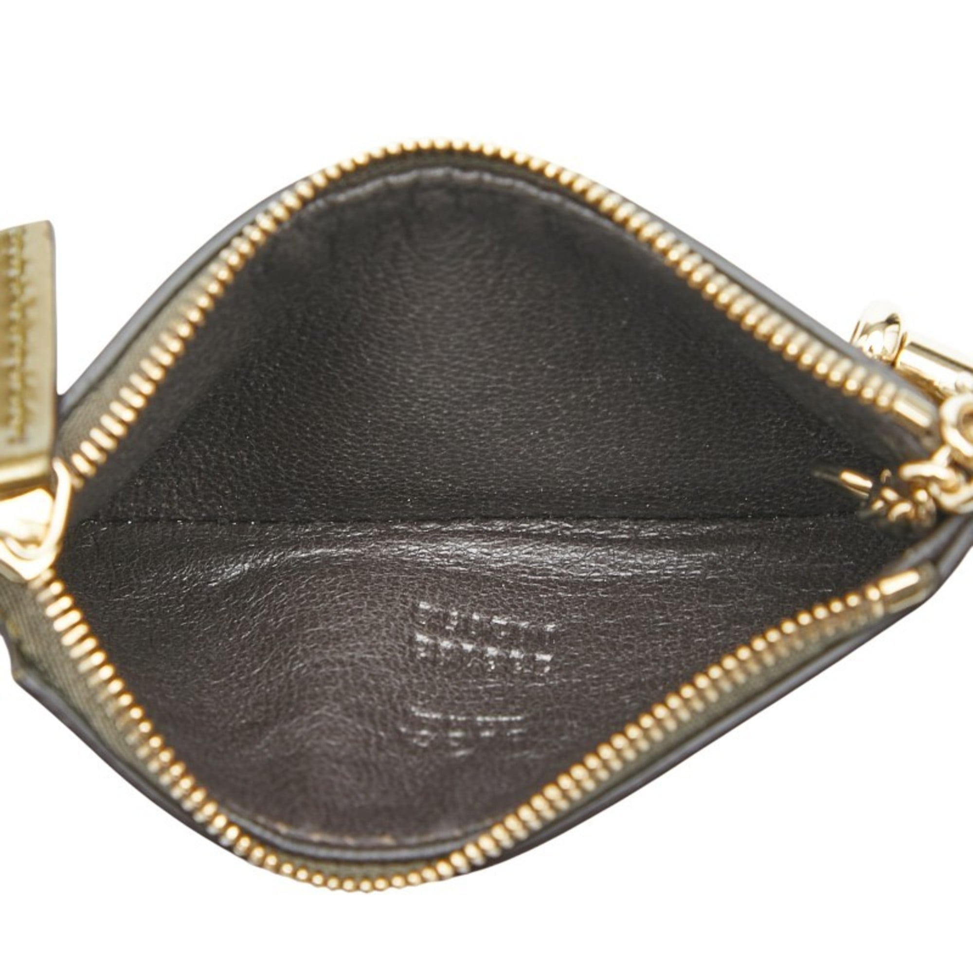 Gucci Micro Guccissima Wallet/Coin Case 233133 Gold Patent Leather Women's GUCCI