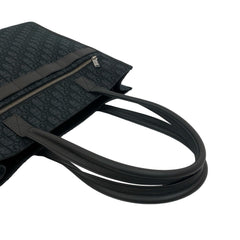 Unused, stored Christian Dior Safari Tote Bag, Oblique Canvas and Leather, Black, 177-5 — Like New