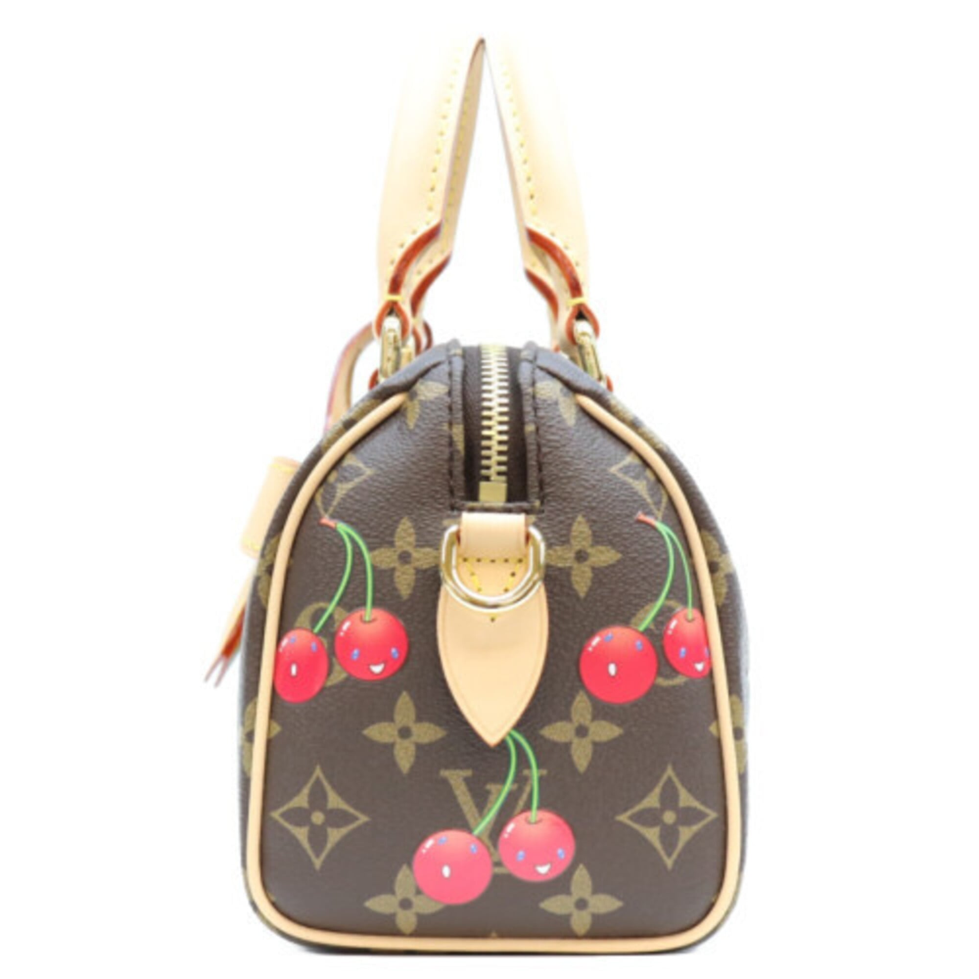 LOUIS VUITTON x Takashi Murakami M13094 Monogram Cherry Speedy Bandoulière 20 Shoulder Bag, Brown, Gold Hardware, Women's — Like New