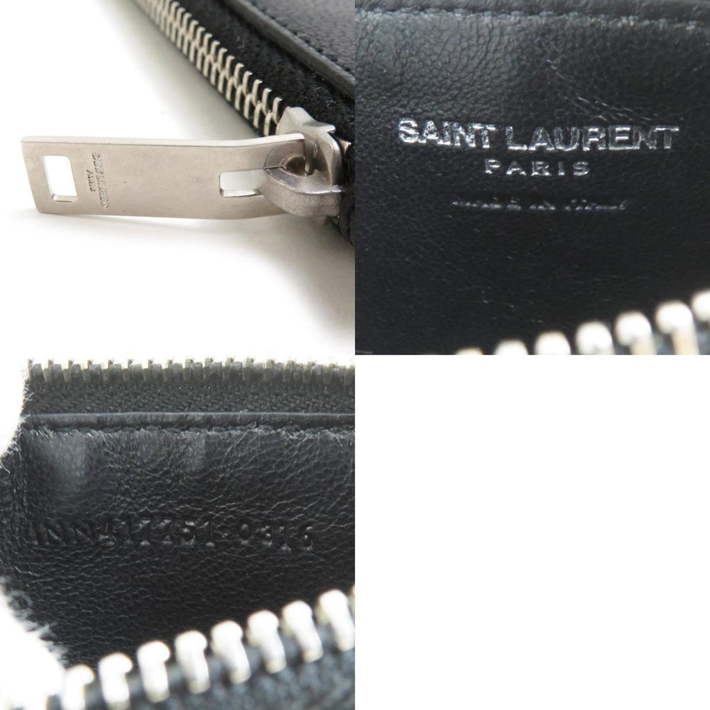 Saint Laurent wallet/coin case in black and red leather for men women, 417751 h31540k