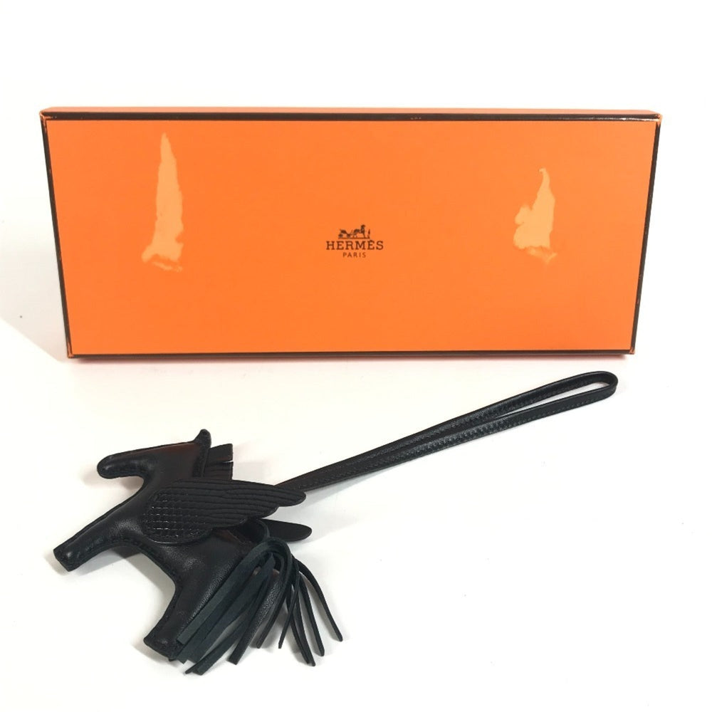HERMES Hermes Horse Cheval So Black All Rodeo Pegasus PM Touch Accessory Bag Charm Keychain Agneau Milo Men's Women's — Like New