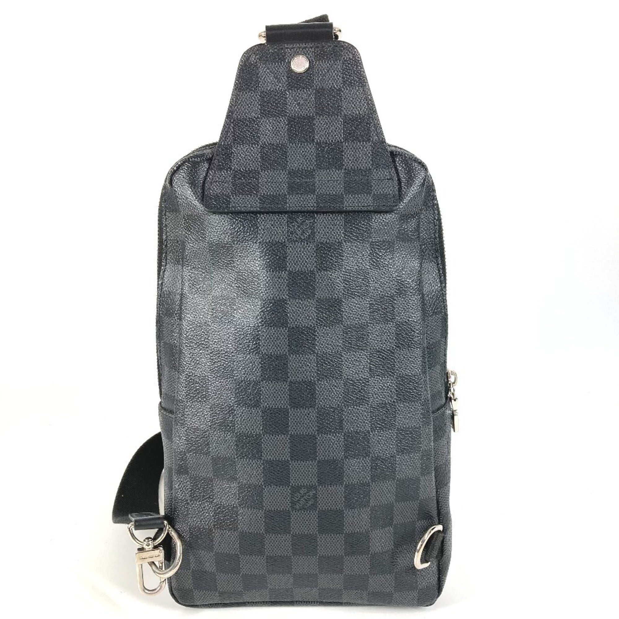 LOUIS VUITTON N41719 Damier Graphite Avenue Sling Bag, Shoulder Body Canvas, Men's, Black