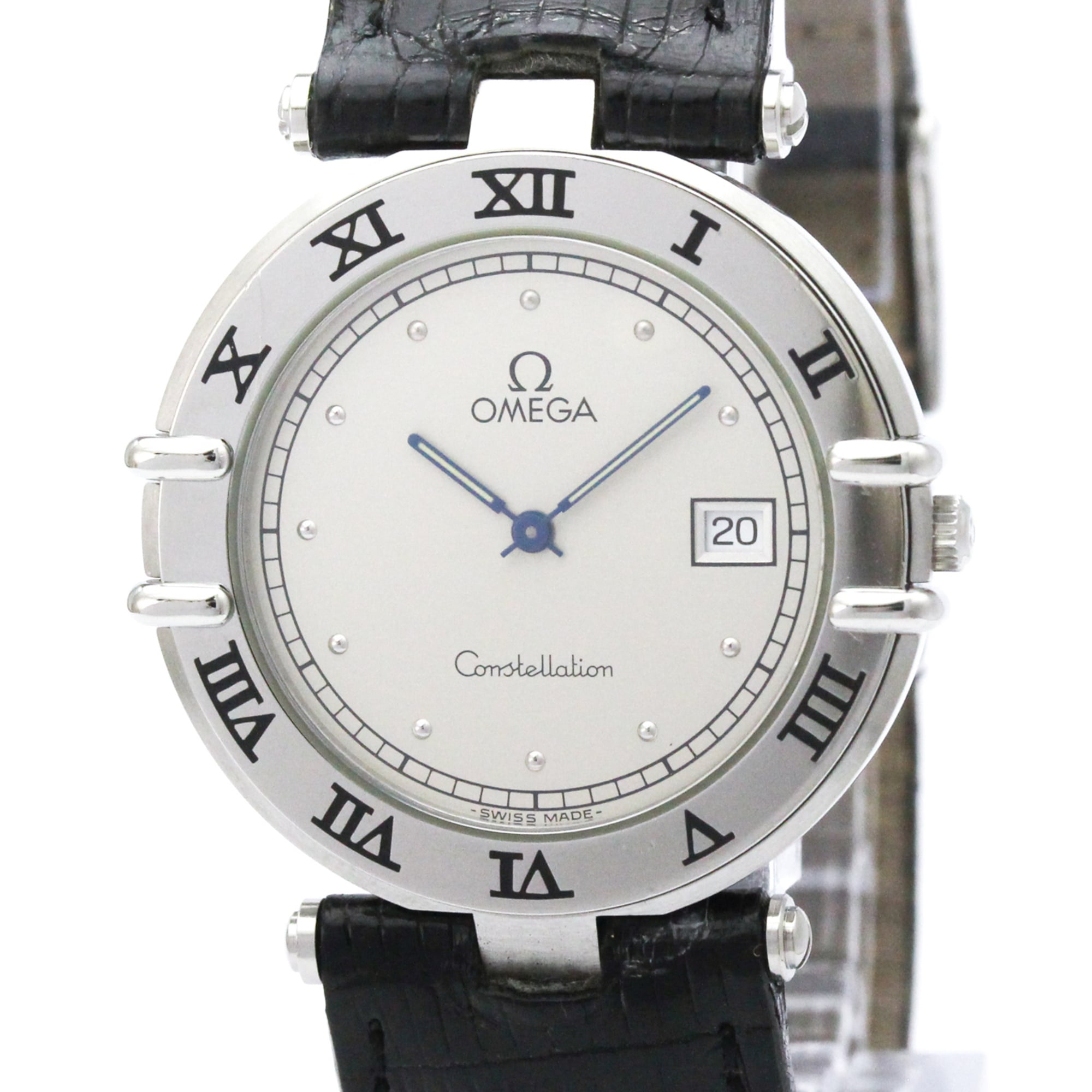 OMEGA Constellation Date Steel Quartz Mens Watch 196.0360 — Very Good