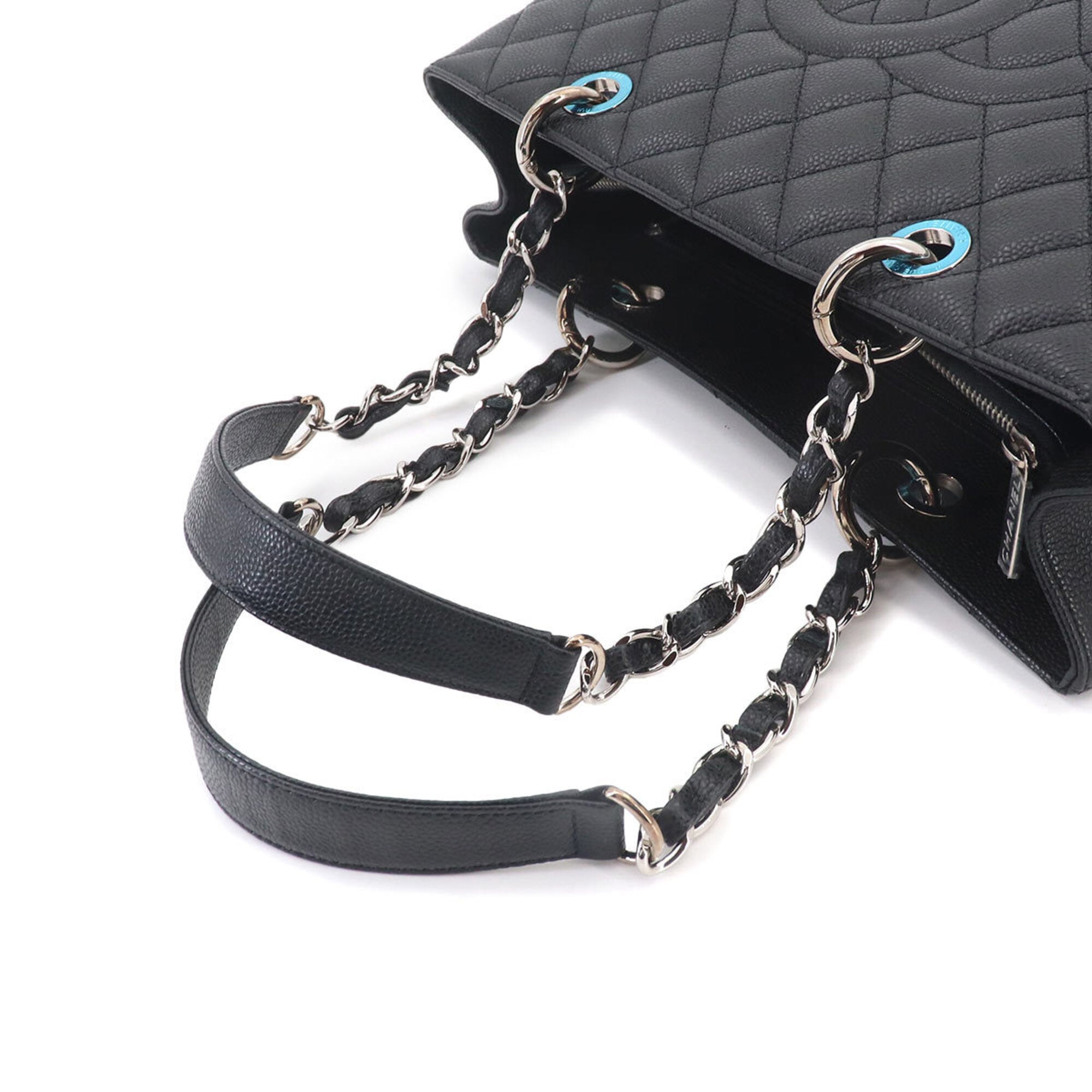 Chanel Matelasse Grand Chain Tote Handbag GST Caviar Leather Black A50995 — New - Store Return
