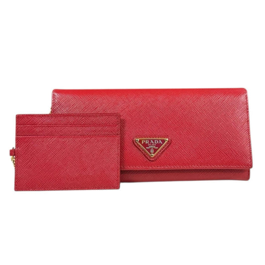 Prada Saffiano Long Wallet Leather 1MH132 Women's PRADA