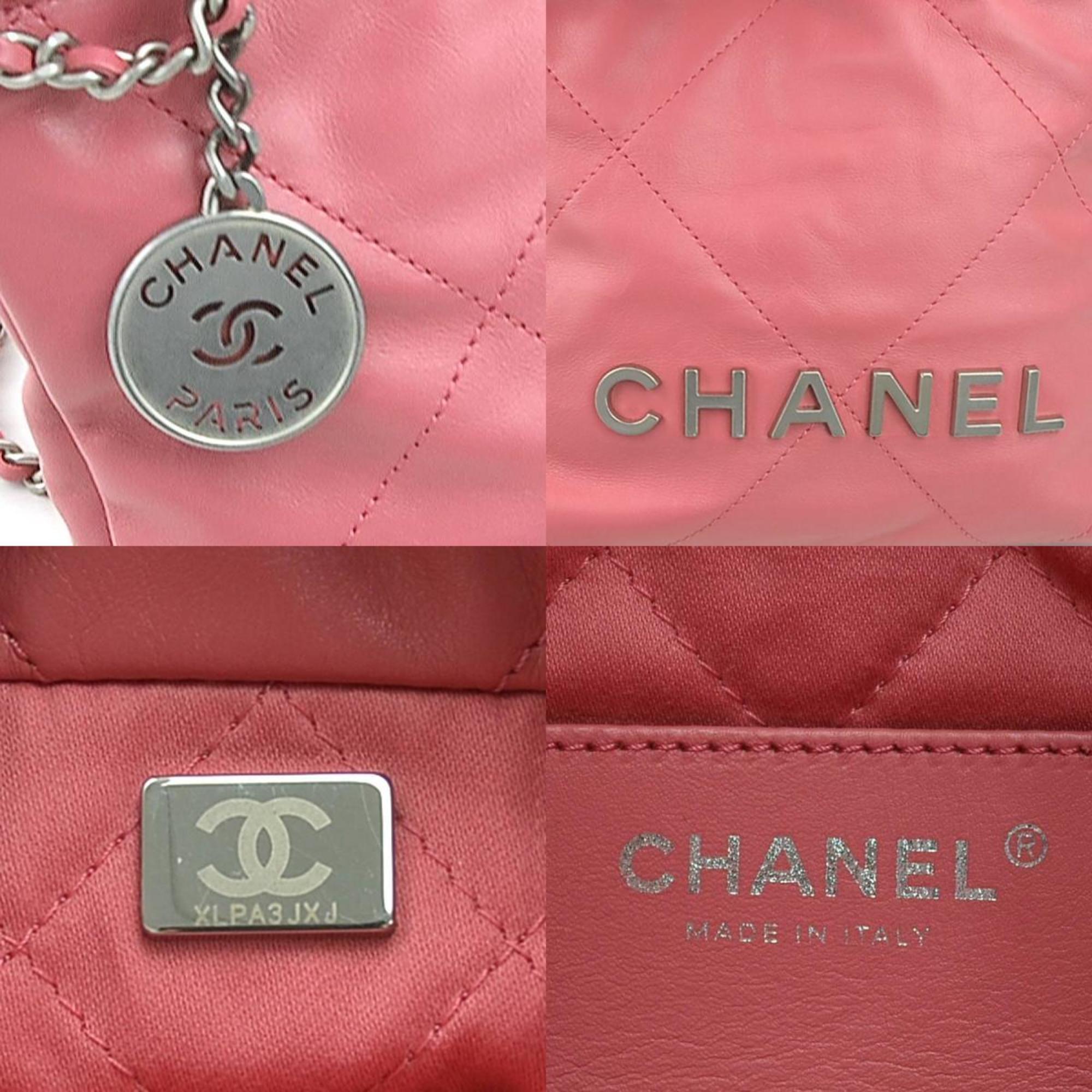 CHANEL Shoulder Bag Chanel 22 Mini Leather Pink Women's h30888a