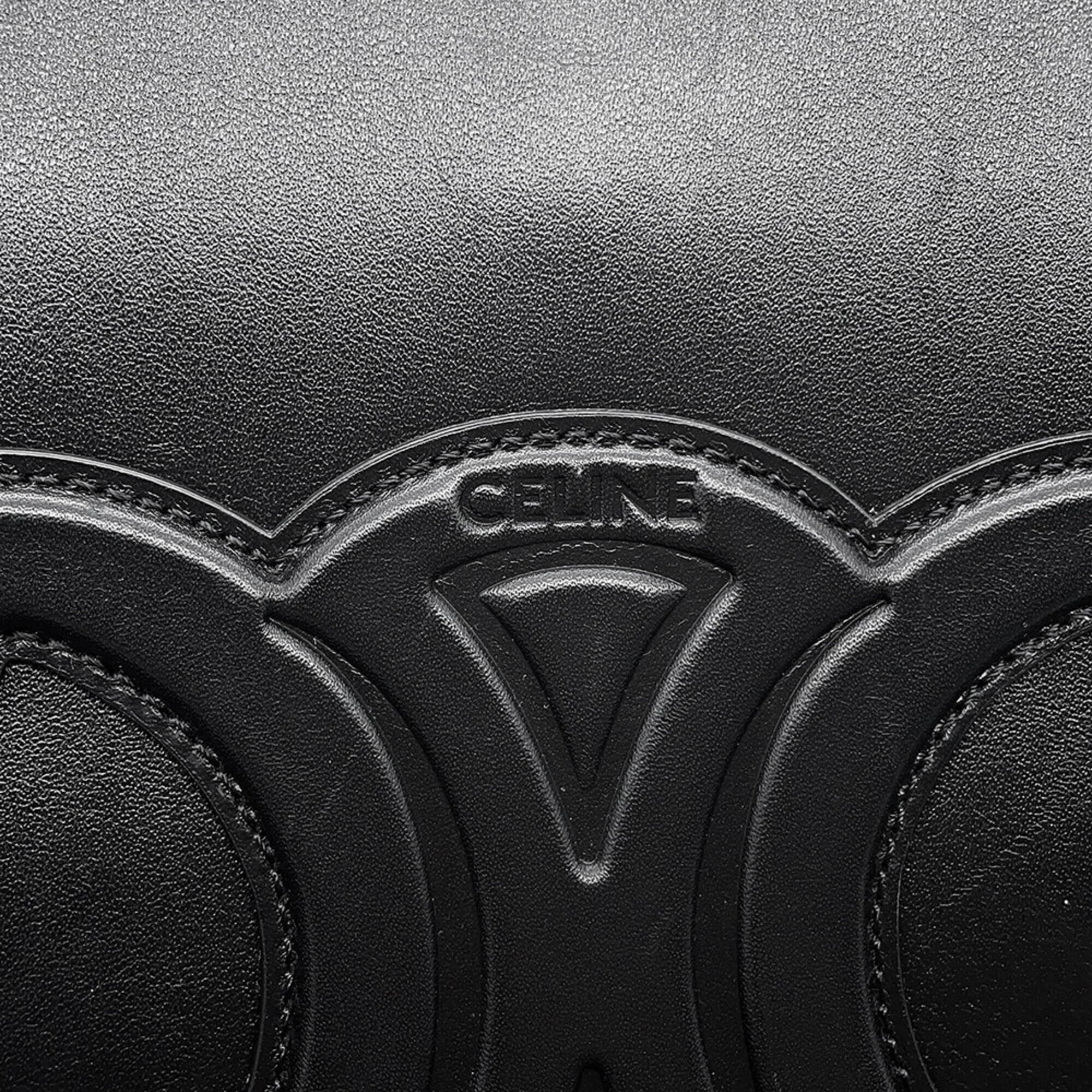 Celine Shoulder Bag Cuir Triomphe Small 198243 CELINE Handbag Black — Like New