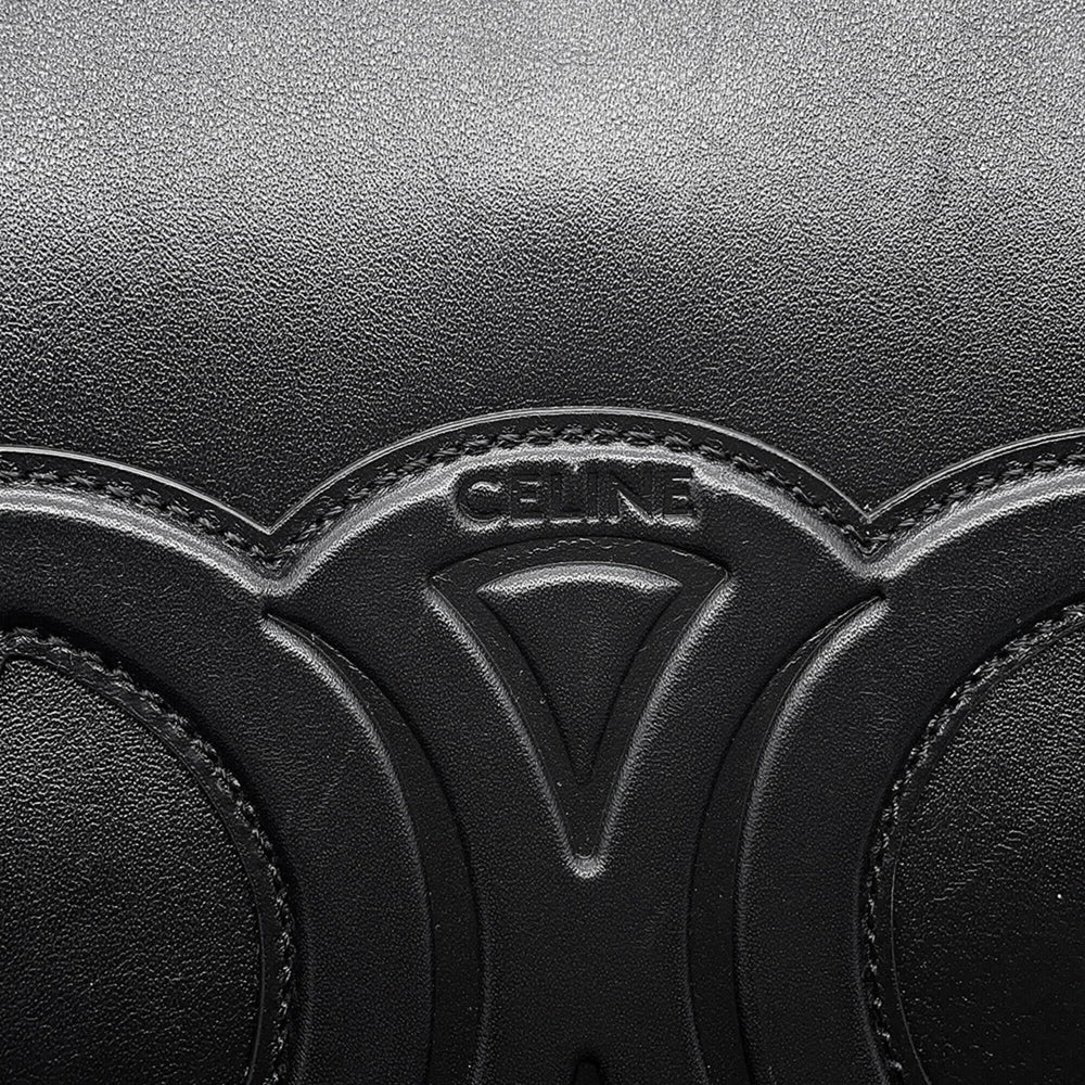 Celine Shoulder Bag Cuir Triomphe Small 198243 CELINE Handbag Black — Like New