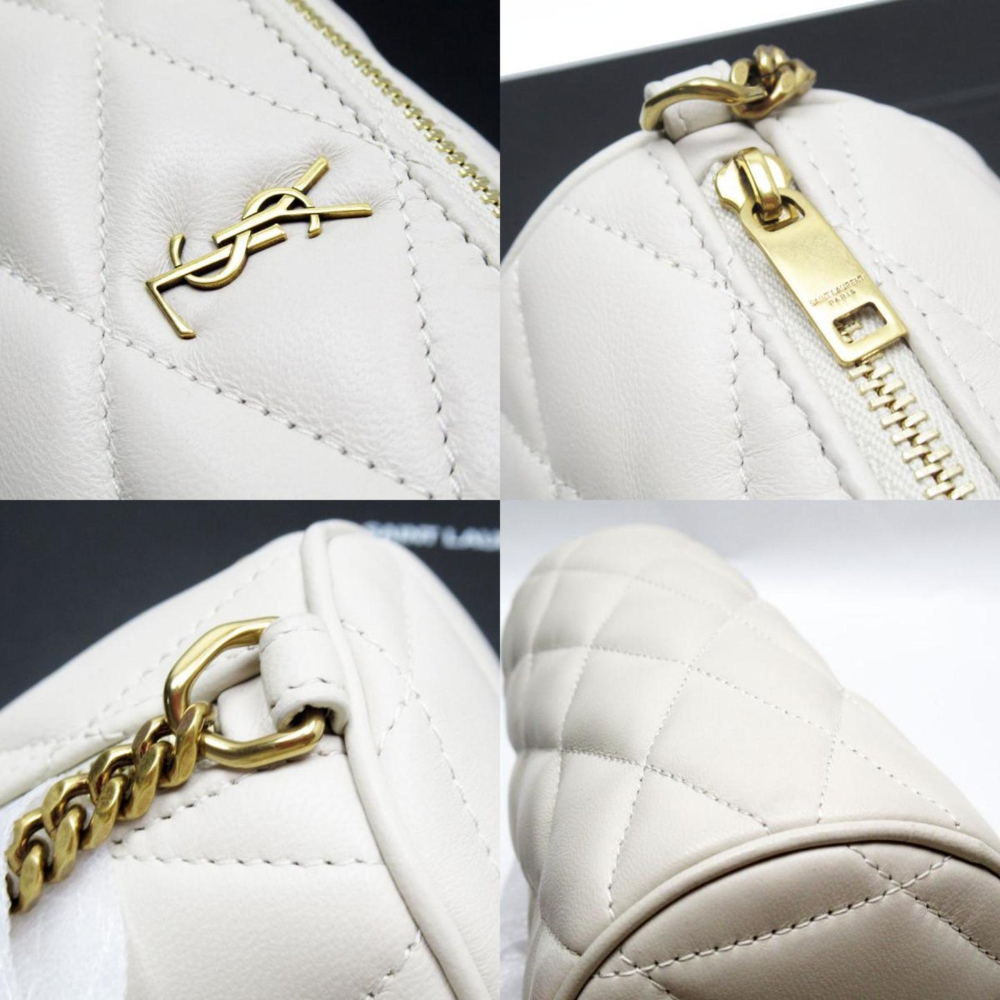 Saint Laurent SAINT LAURENT handbag leather ivory women's 699703 t19370f