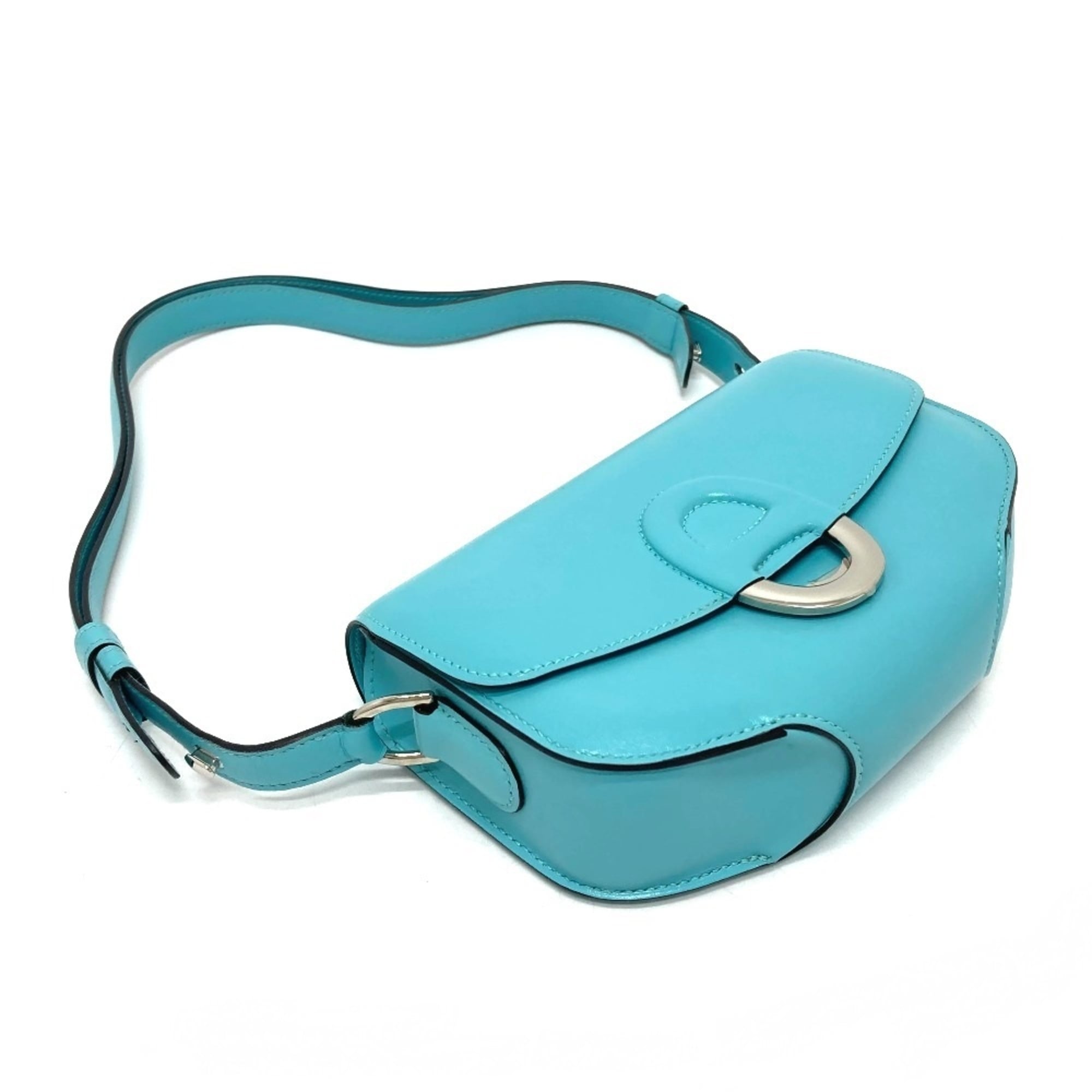 HERMES Mini Cherche Midi 2-Way Handbag/Shoulder Bag, Tadelakt, Boys, Blue Atoll — Like New