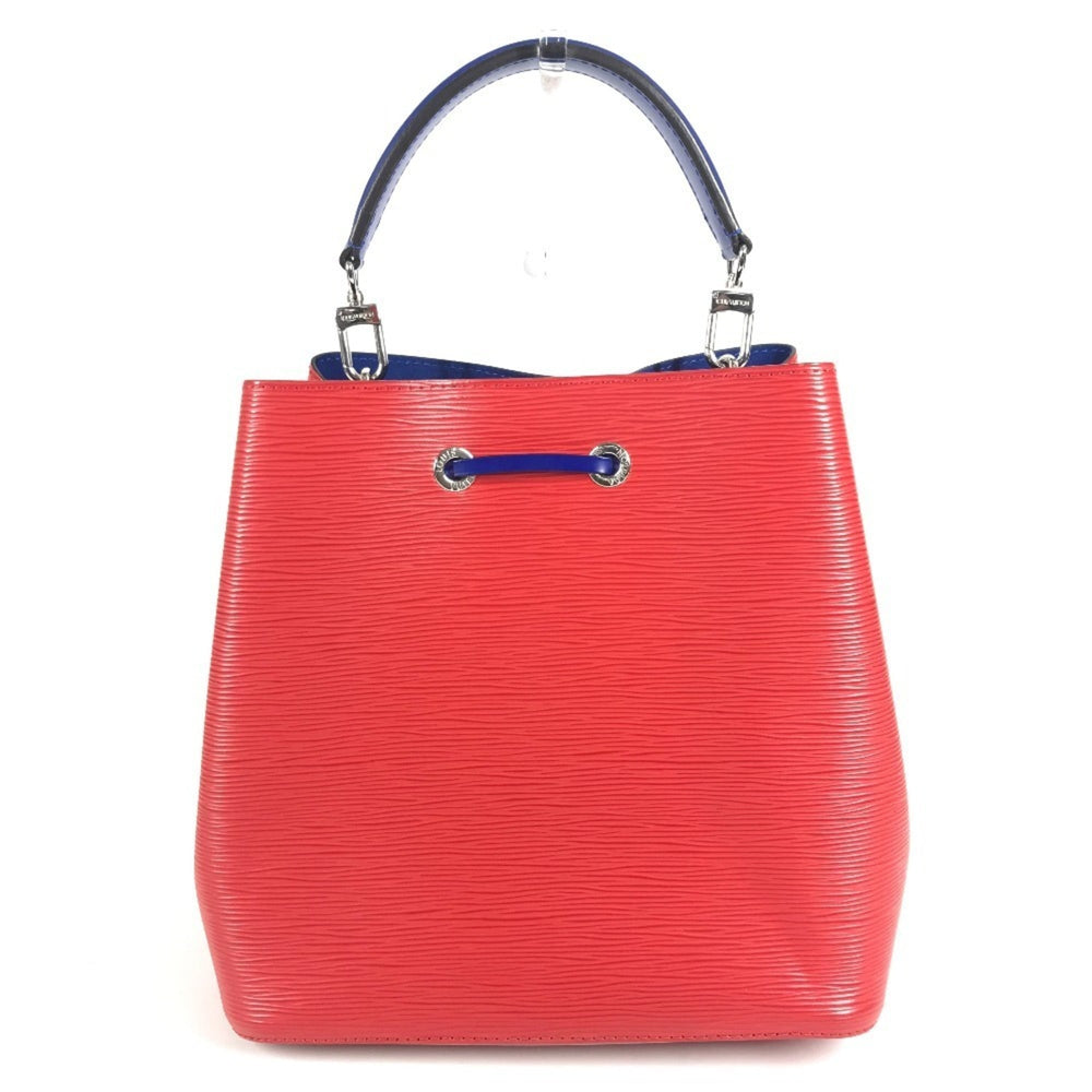 LOUIS VUITTON M54365 Epi NeoNoe Bicolor Bucket Bag, Shoulder 2-Way Handbag, Leather, Women's, Coquelicot Red — Like New