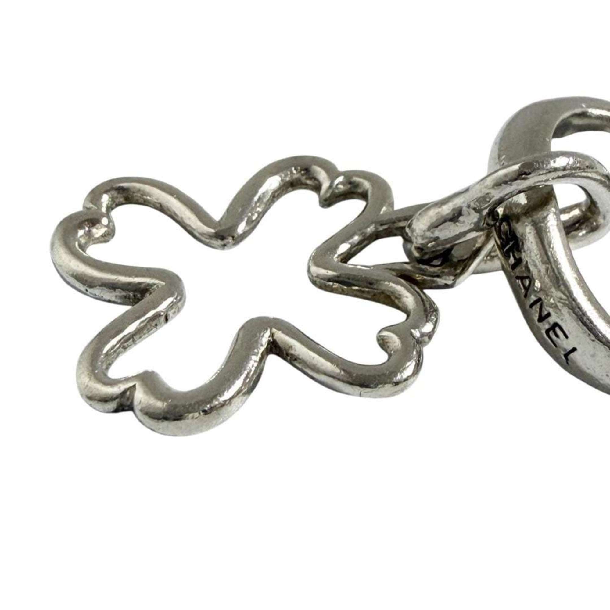 Chanel Women's Silver 925 Ring, Size 12, Clover