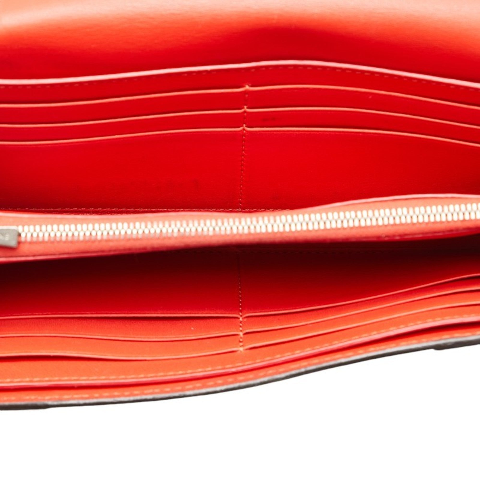 CELINE Large Flap Wallet SPG5125 Beige Leather Women's