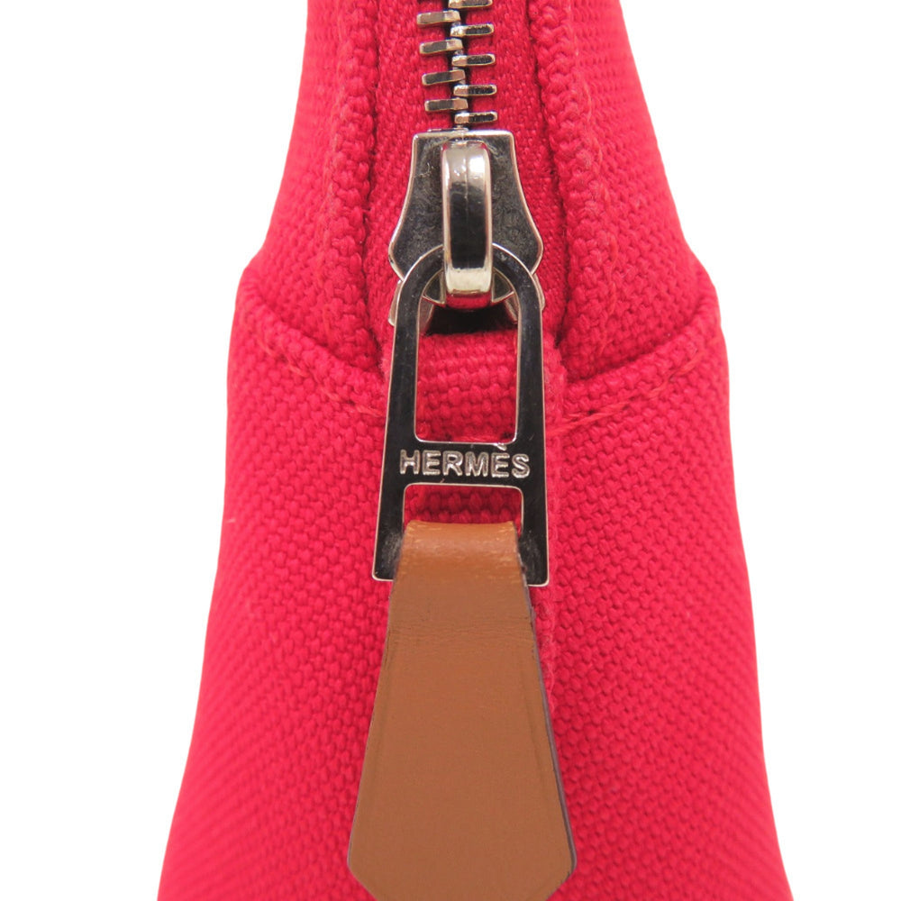 Hermes Bolide Pouch Mini Handbag Cotton Red 0027 HERMES — Like New