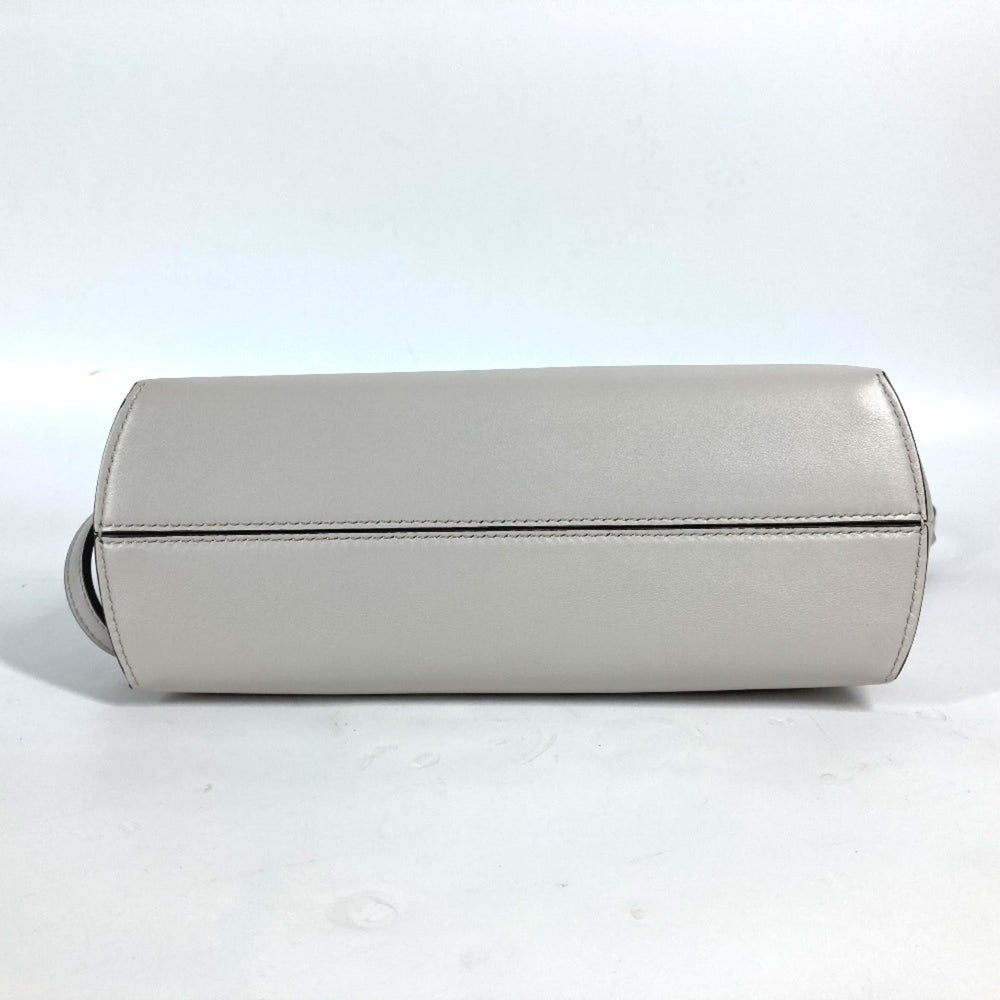 FENDI 8BP129 Pochette First Small Shoulder Bag Clutch Leather Women's White Grey E-240710-9 — Like New