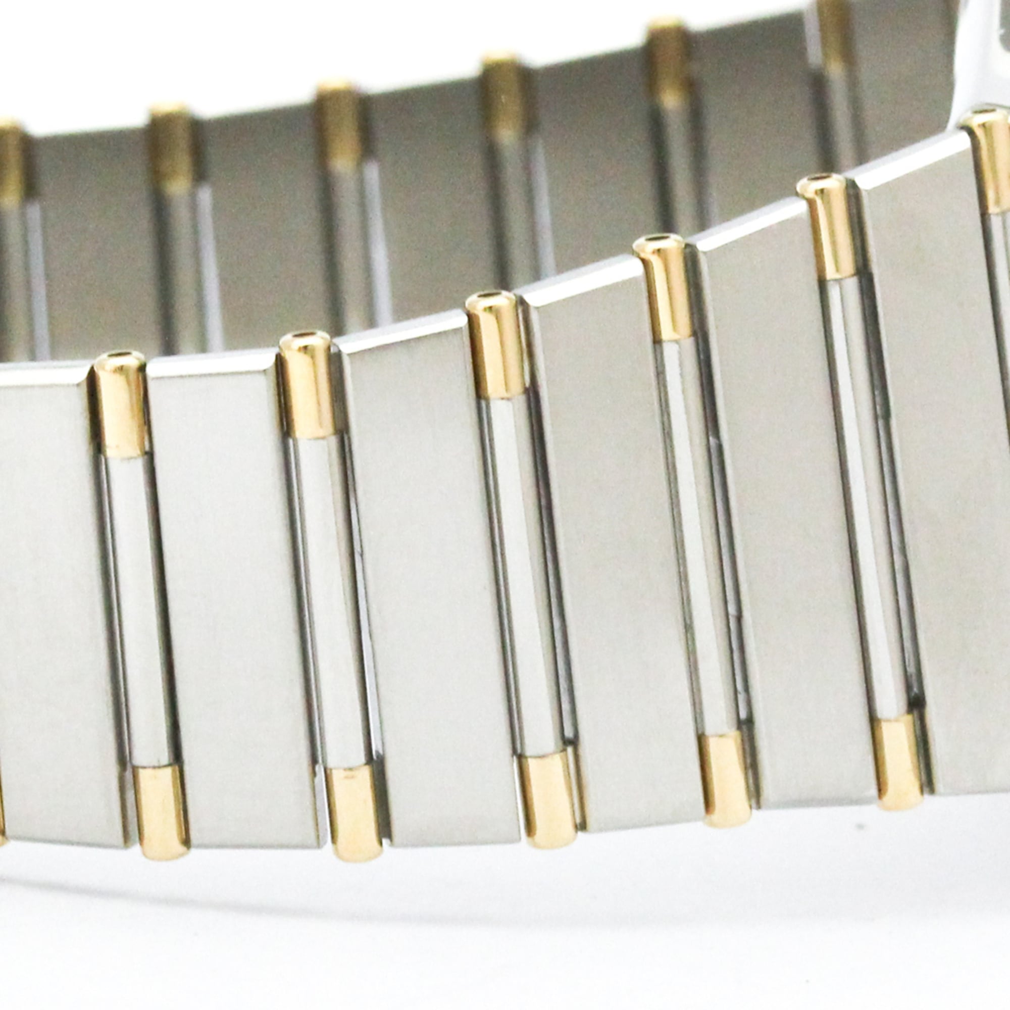 OMEGA Constellation 18K Gold Steel Quartz Mens Watch 396.1080 Polished — Very Good