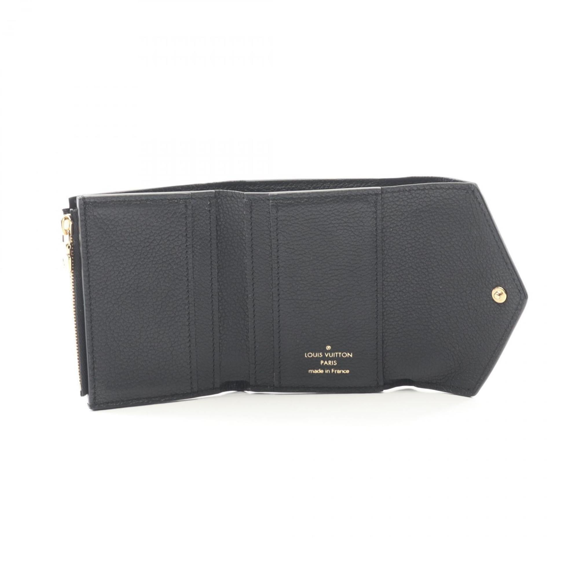 Louis Vuitton Portefeuille Zoe Tri-fold Wallet in Monogram Empreinte Leather, Women's, Black, M62935