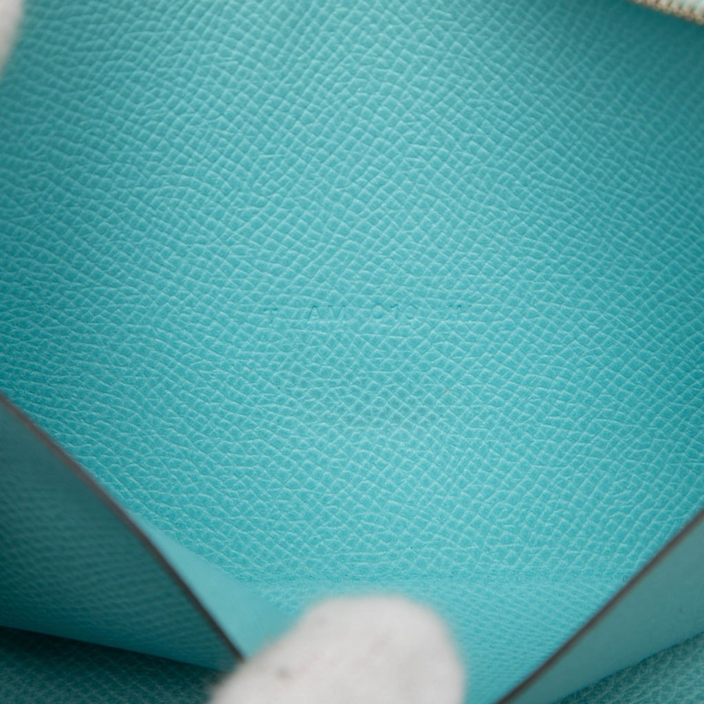 Hermès Silk Soi Cours Flamingo Party Long Wallet, Blue Atoll, Mykonos Pink, Silk, Epsom Leather, Women's, HERMES