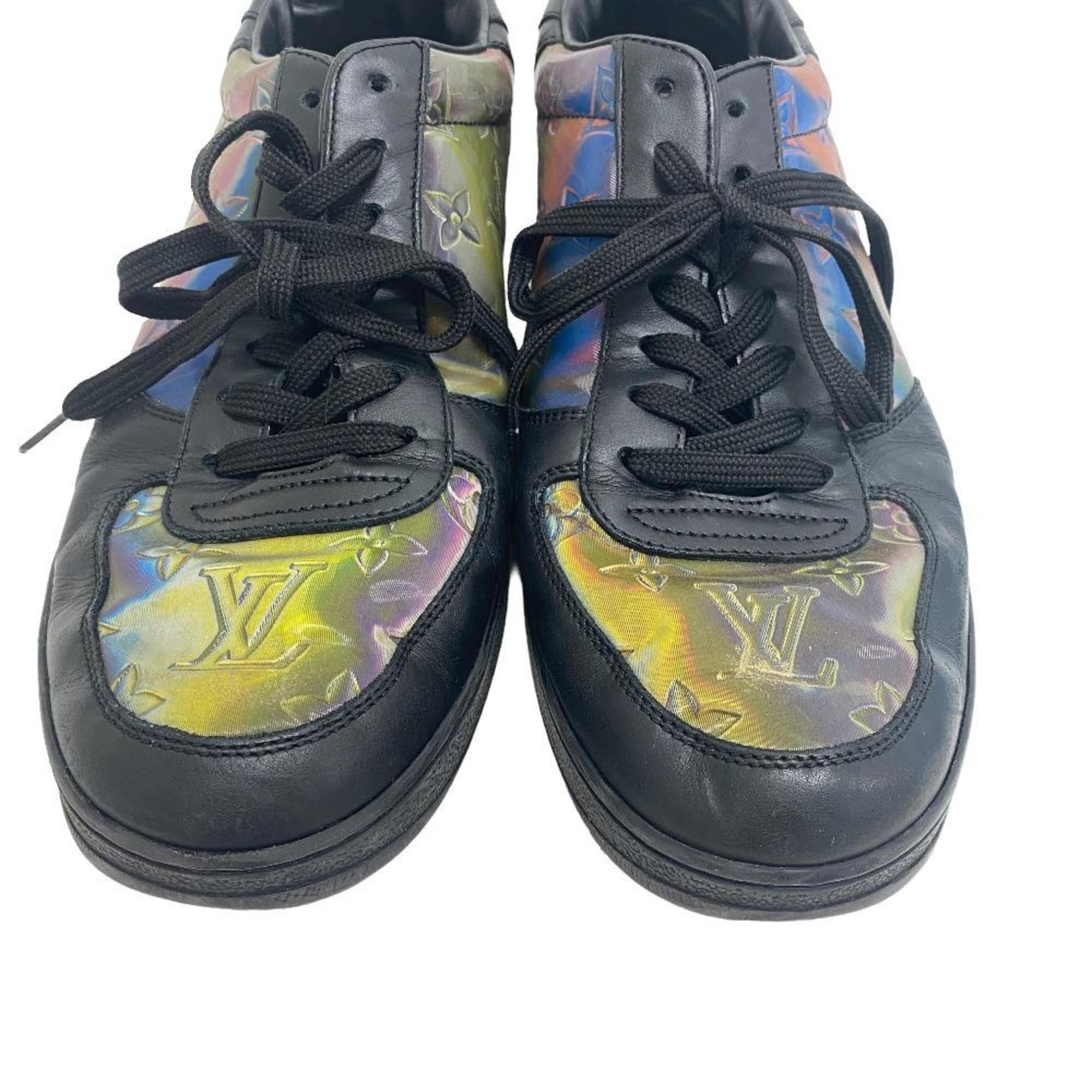 LOUIS VUITTON 2021 Rivoli Line Rainbow Sneakers Black Men's