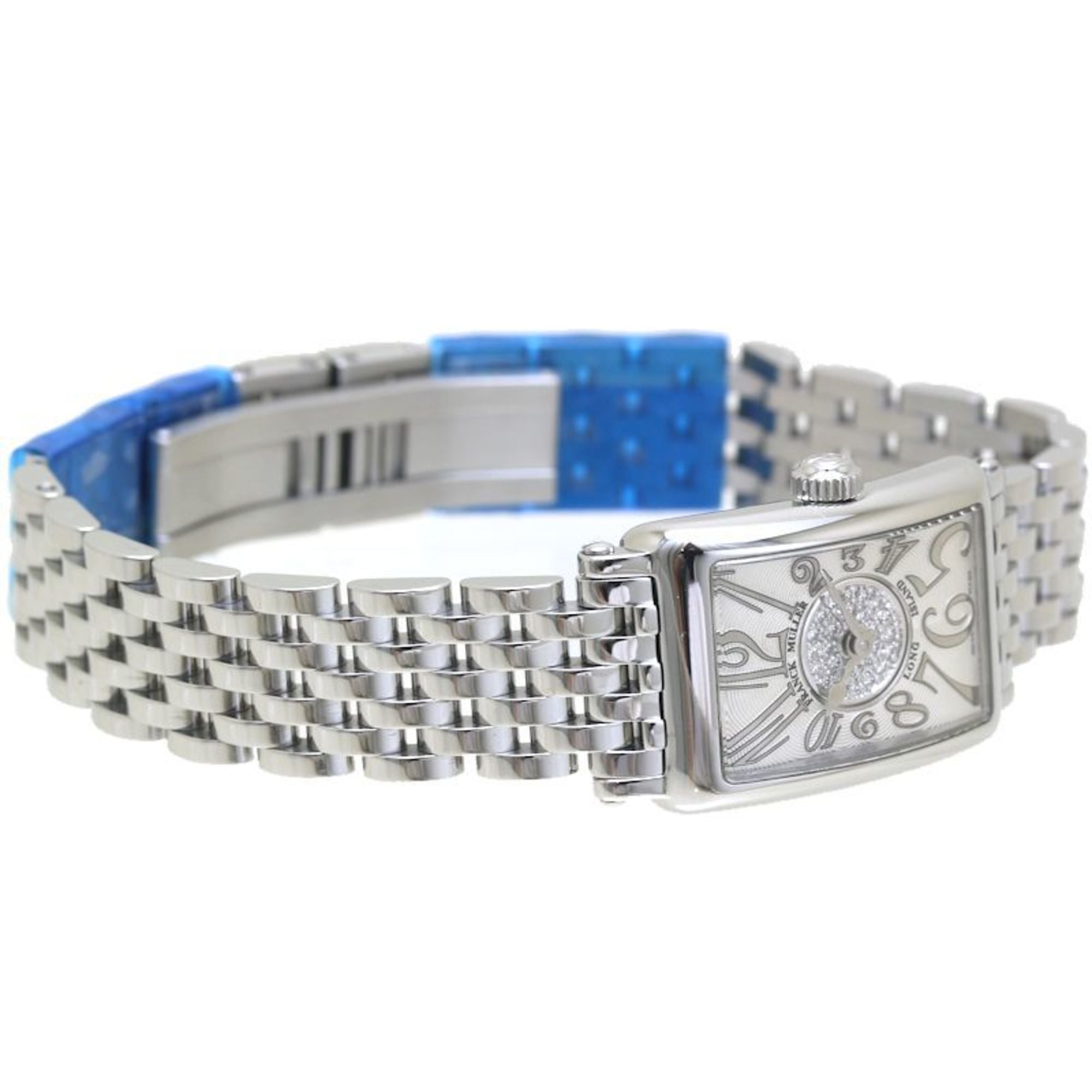 FRANCK MULLER Long Island Petite Pastille 802QZRELCD1P Diamond Stainless Steel Women's Watch 39899 — Very Good