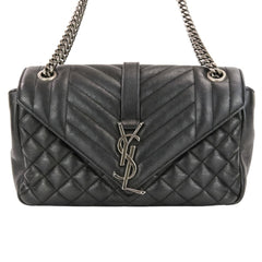 Yves Saint Laurent SAINT LAURENT PARIS Classic Small Satchel Leather Shoulder Bag 428125 Black Women's — Like New
