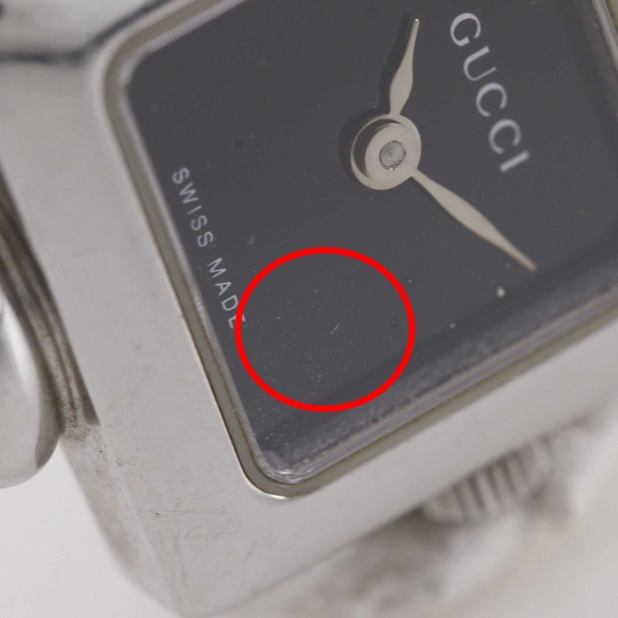 Gucci 1900L Stainless Steel Quartz Analog Watch with Black Dial for Women — Good