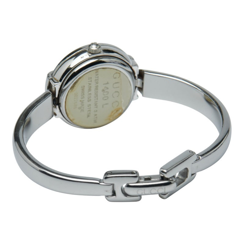 Gucci Bangle Watch, 1400L Quartz Movement, Black Dial, Stainless Steel, Women's, GUCCI — Good