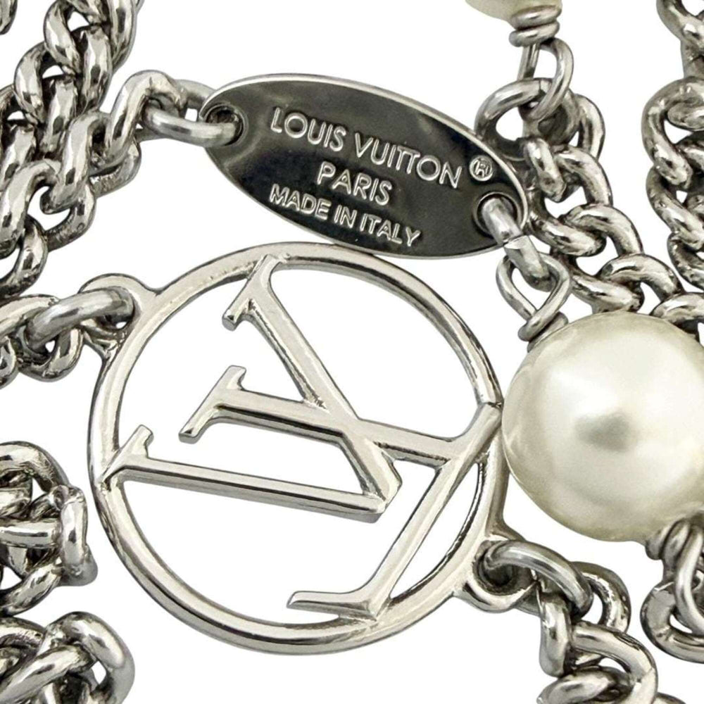 Louis Vuitton Women's Long Necklace, Midnight Pearl, M02908 — Like New