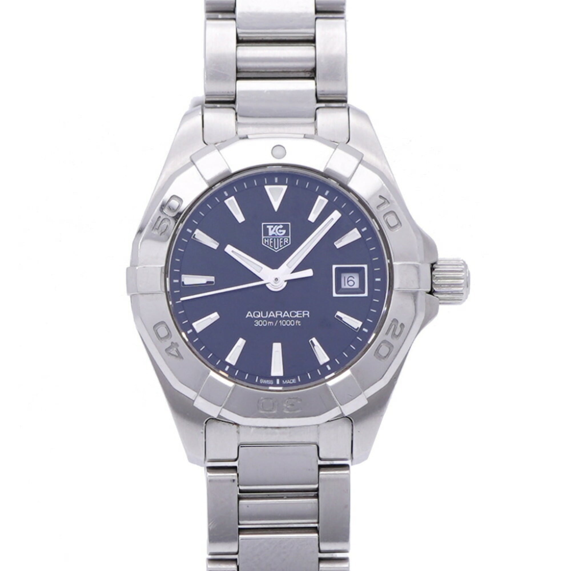 TAG Heuer Aquaracer WAY1410 Quartz Watch Stainless Steel Black Dial 0038TAG HEUER Women's — Good